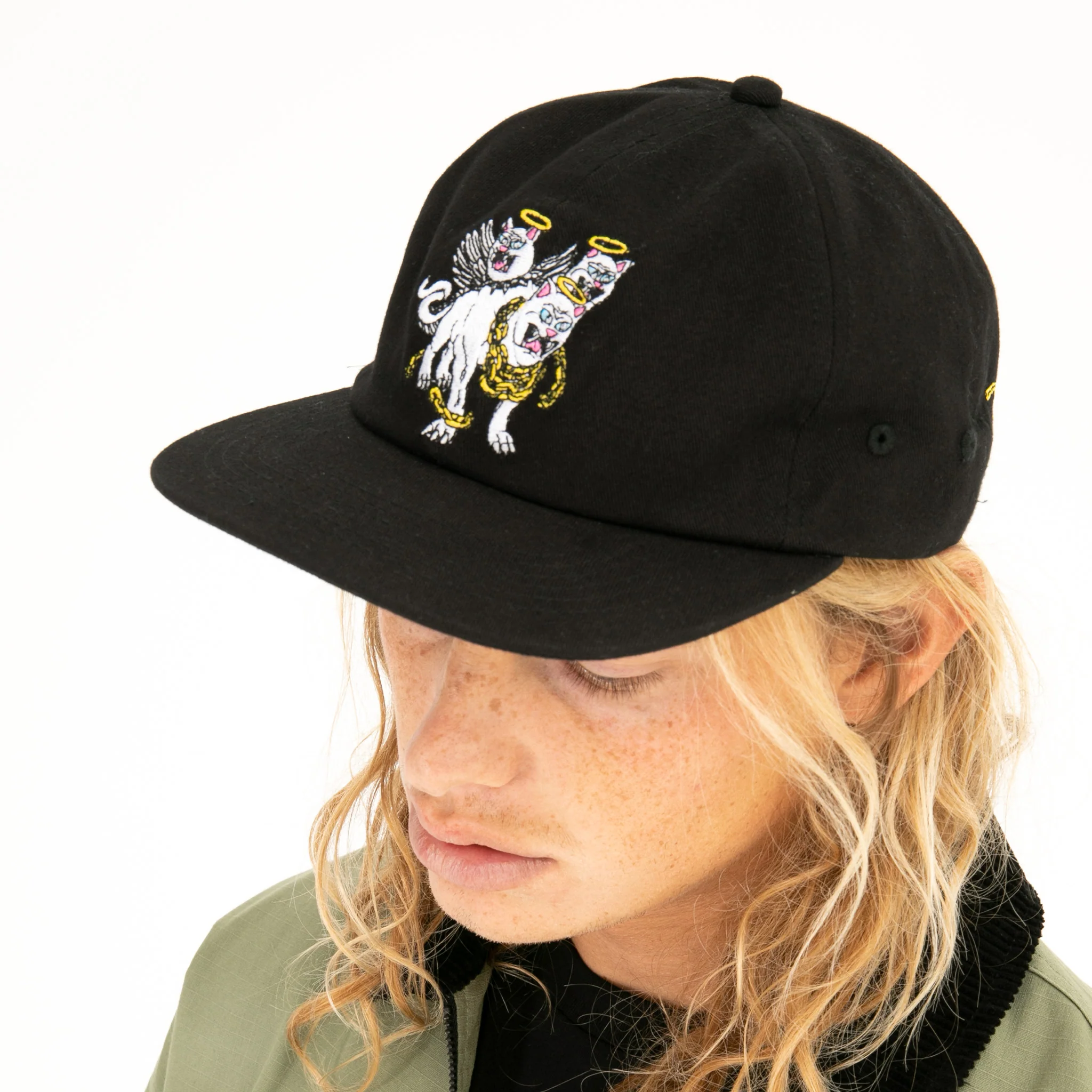 3 Heads Strapback (Black) - Image 2