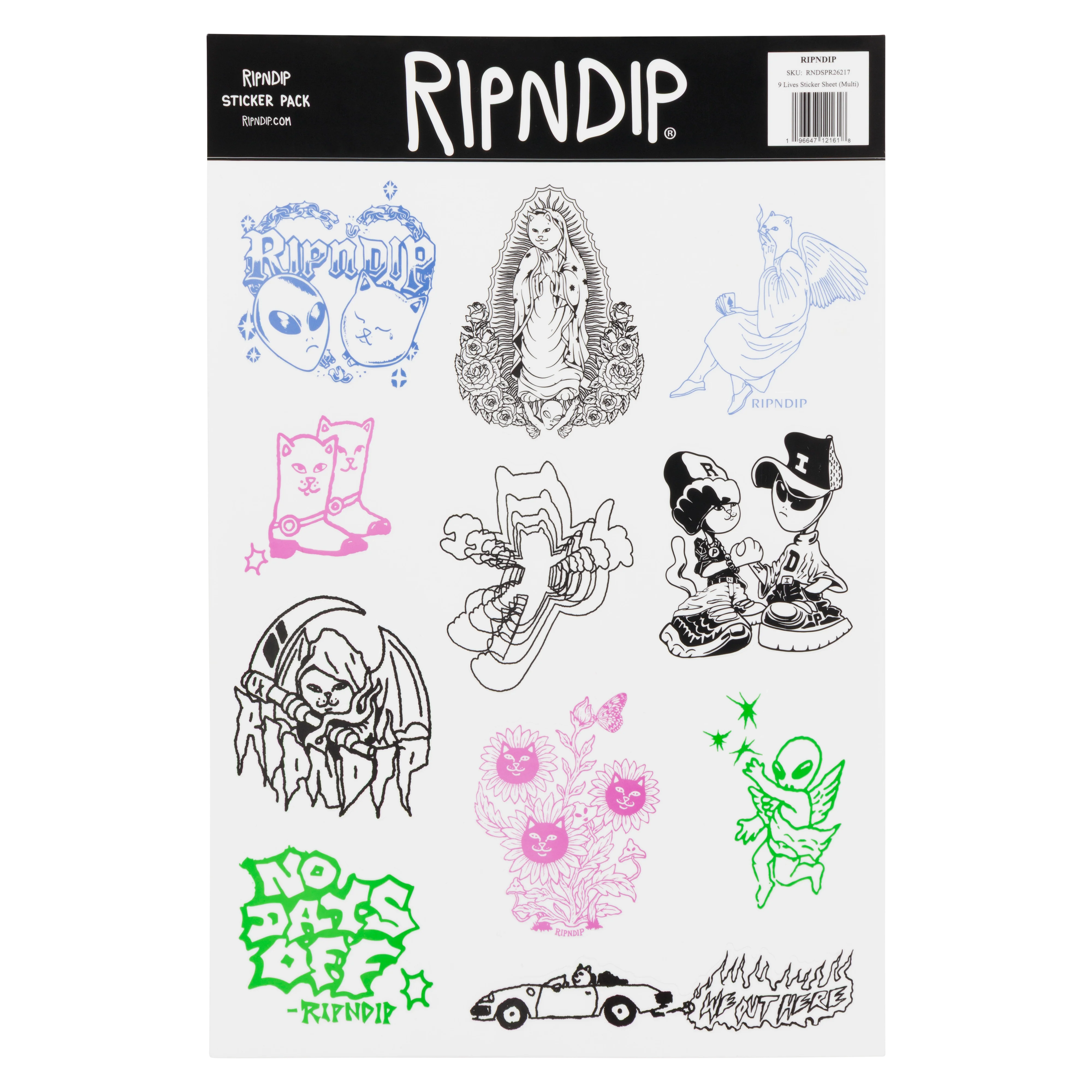 9 Lives Sticker Sheet (Multi) - Image 2