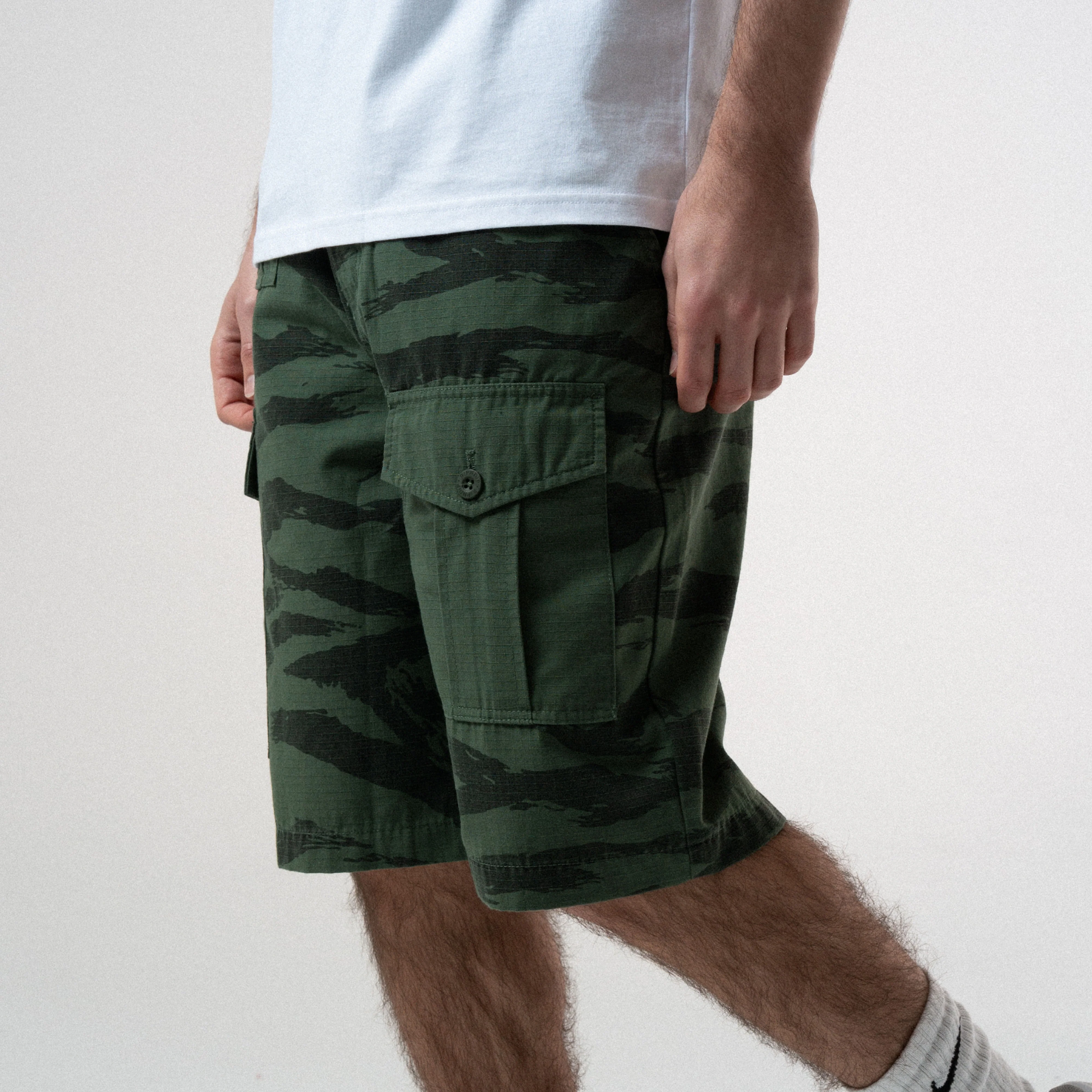 A Team Camo Cargo Shorts (Military Green) - Image 5