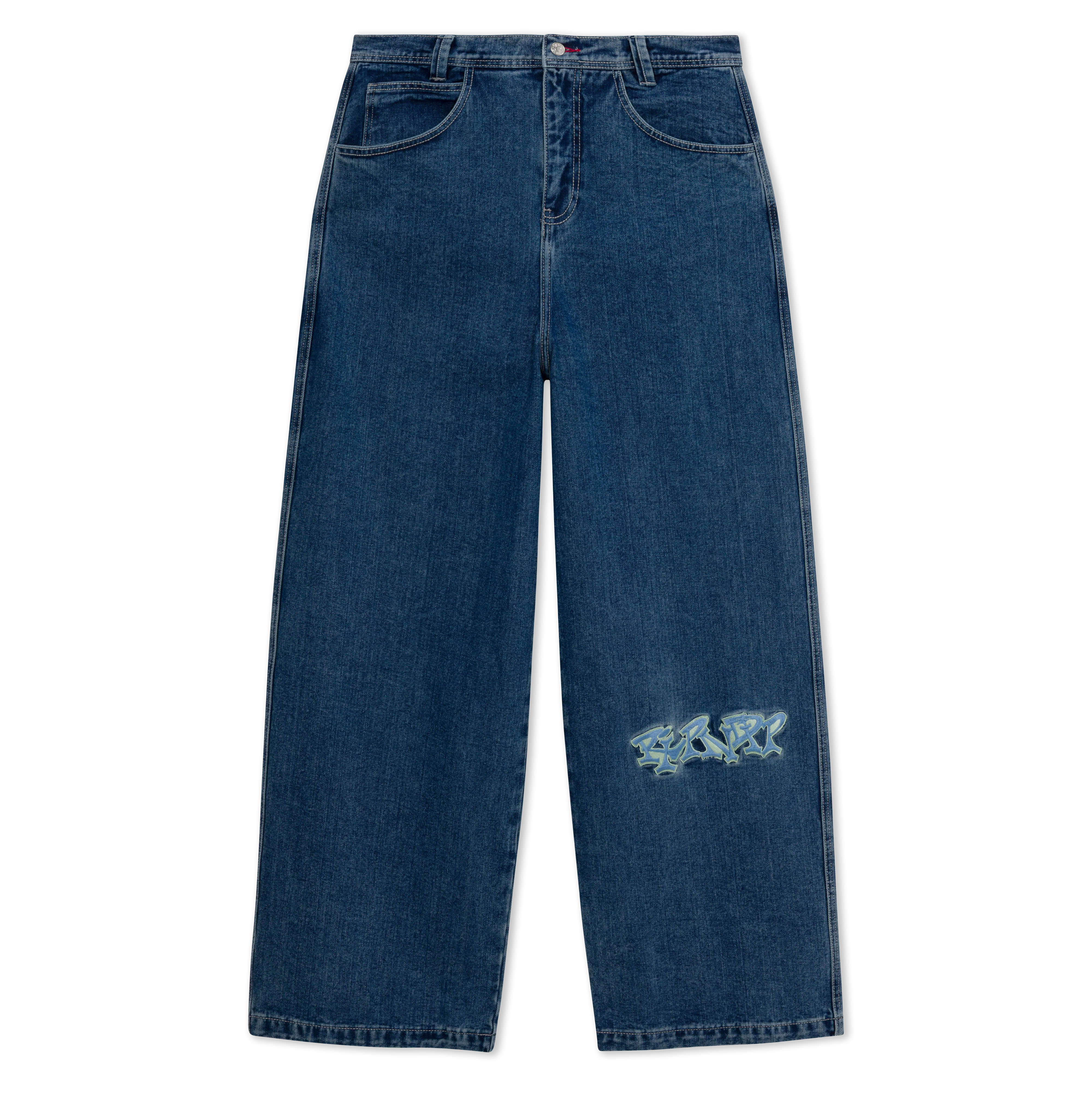 Ace Ultra Wide Leg Pants (Medium Wash)