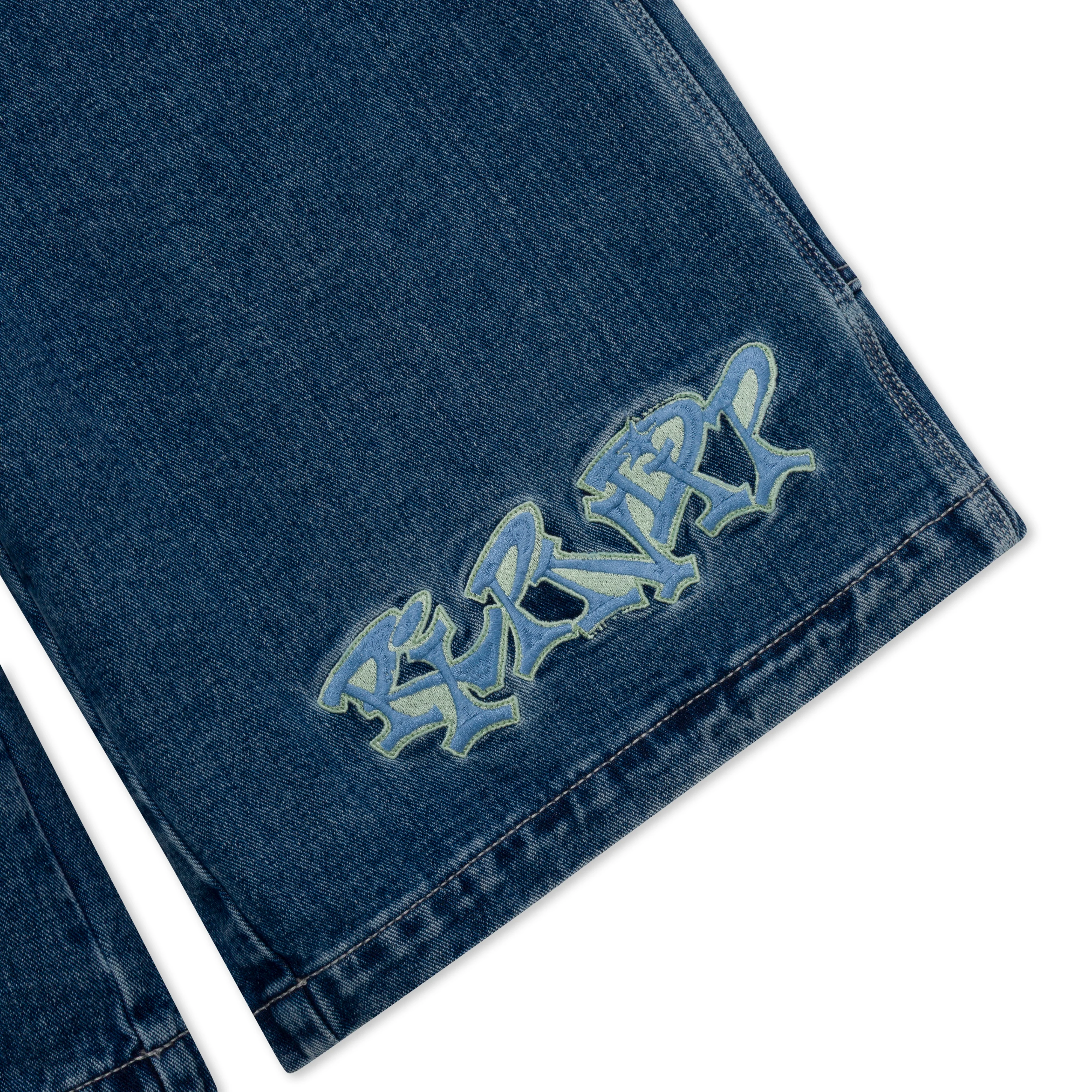 Ace Ultra Wide Leg Shorts (Medium Wash) - Image 6