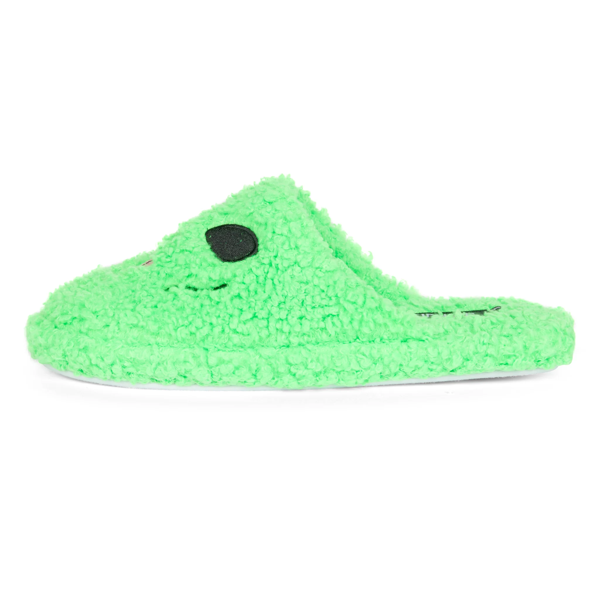 Alien Face Fuzzy House Slippers (Green) - Image 3
