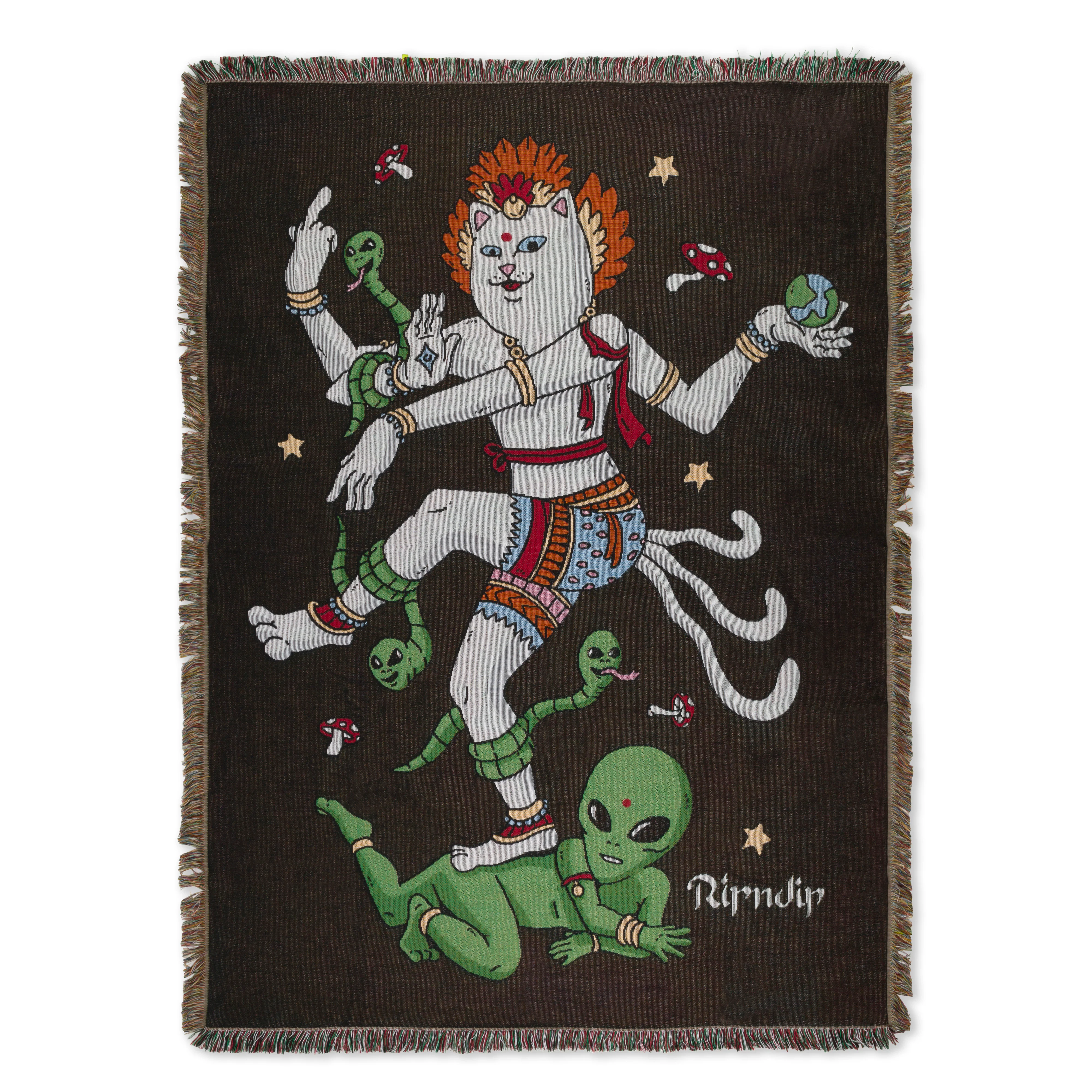 Alien Whisperer Woven Blanket (Black)
