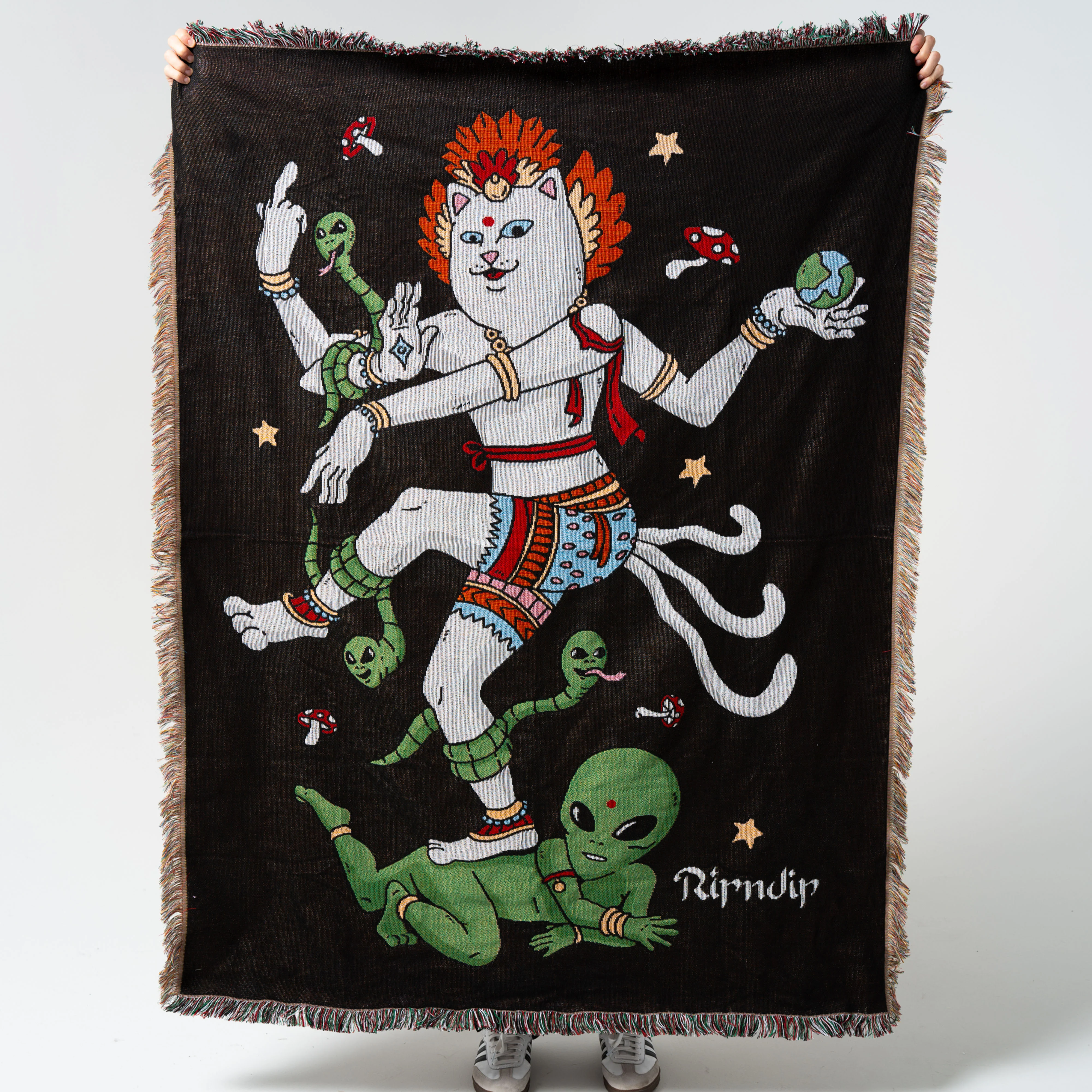 Alien Whisperer Woven Blanket (Black) - Image 2