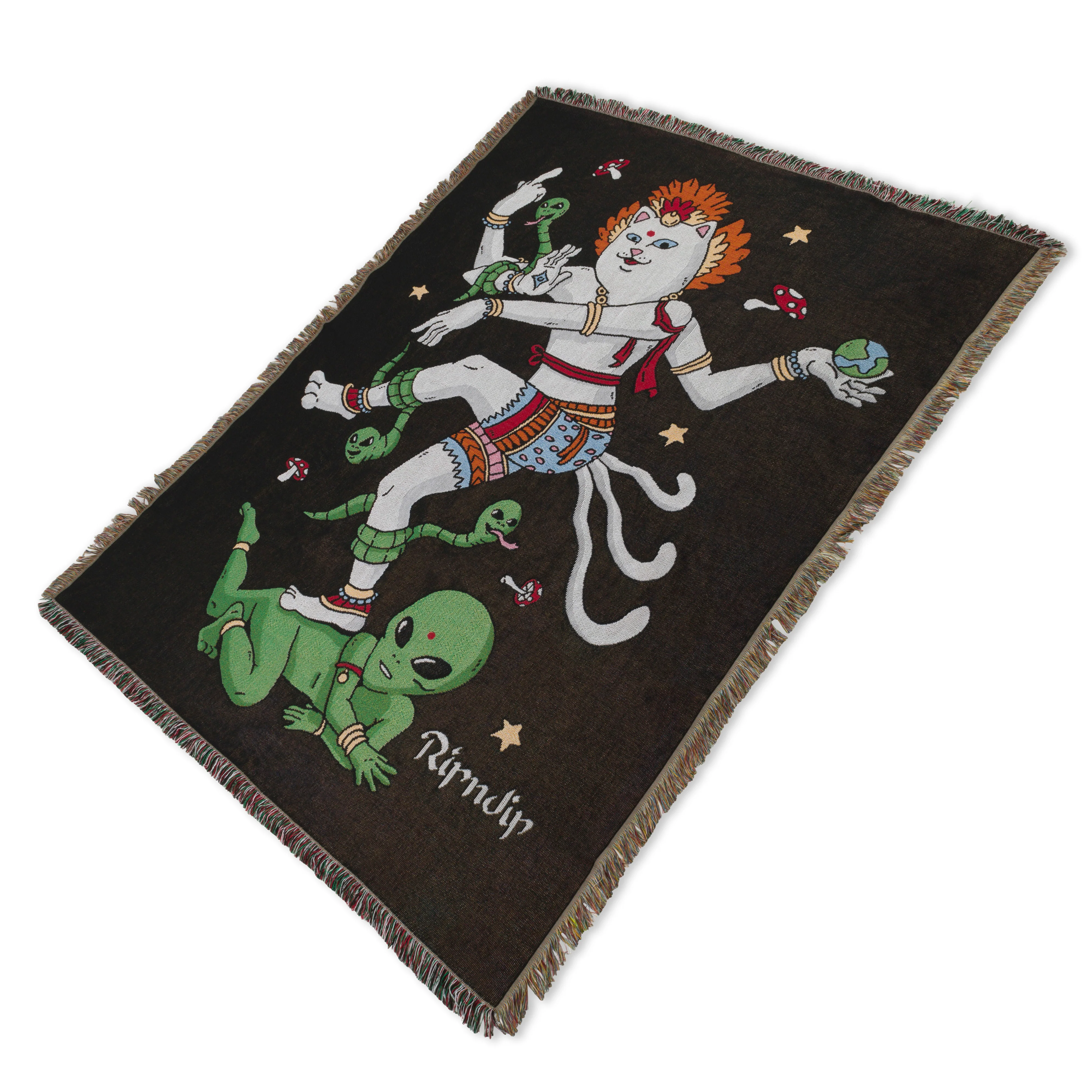 Alien Whisperer Woven Blanket (Black) - Image 4