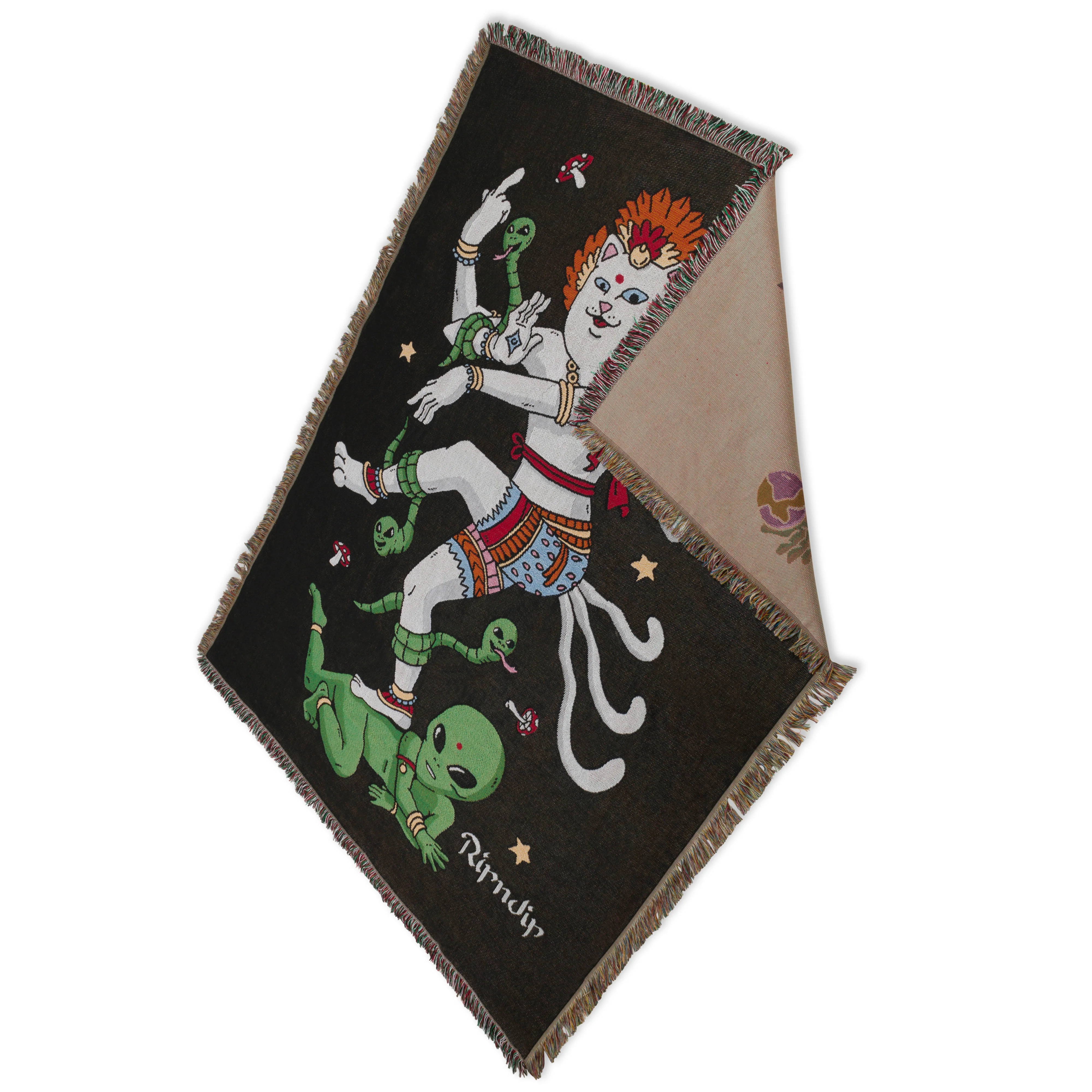 Alien Whisperer Woven Blanket (Black) - Image 5