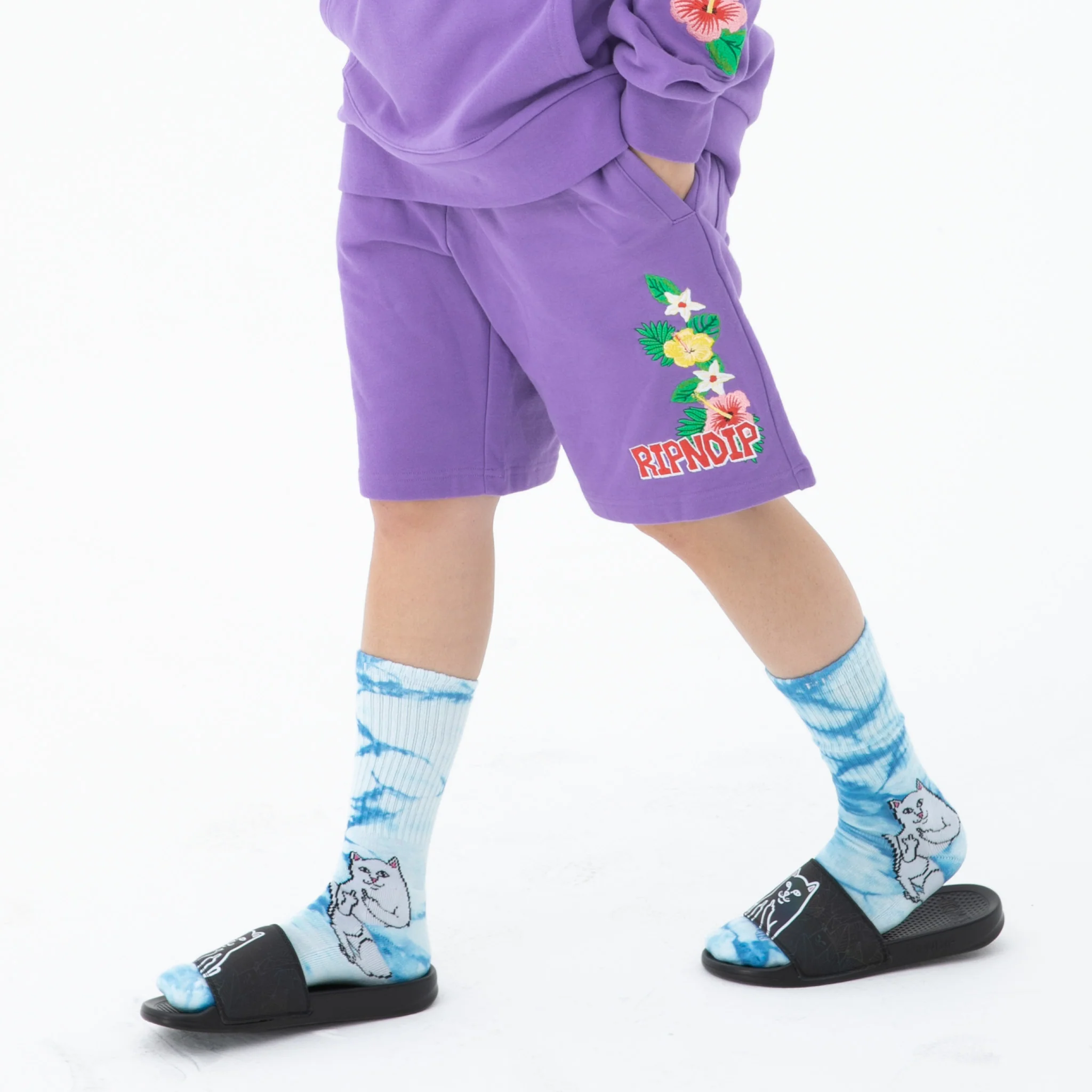 Aloha Nerm Sweatshorts (Lavender) - Image 2