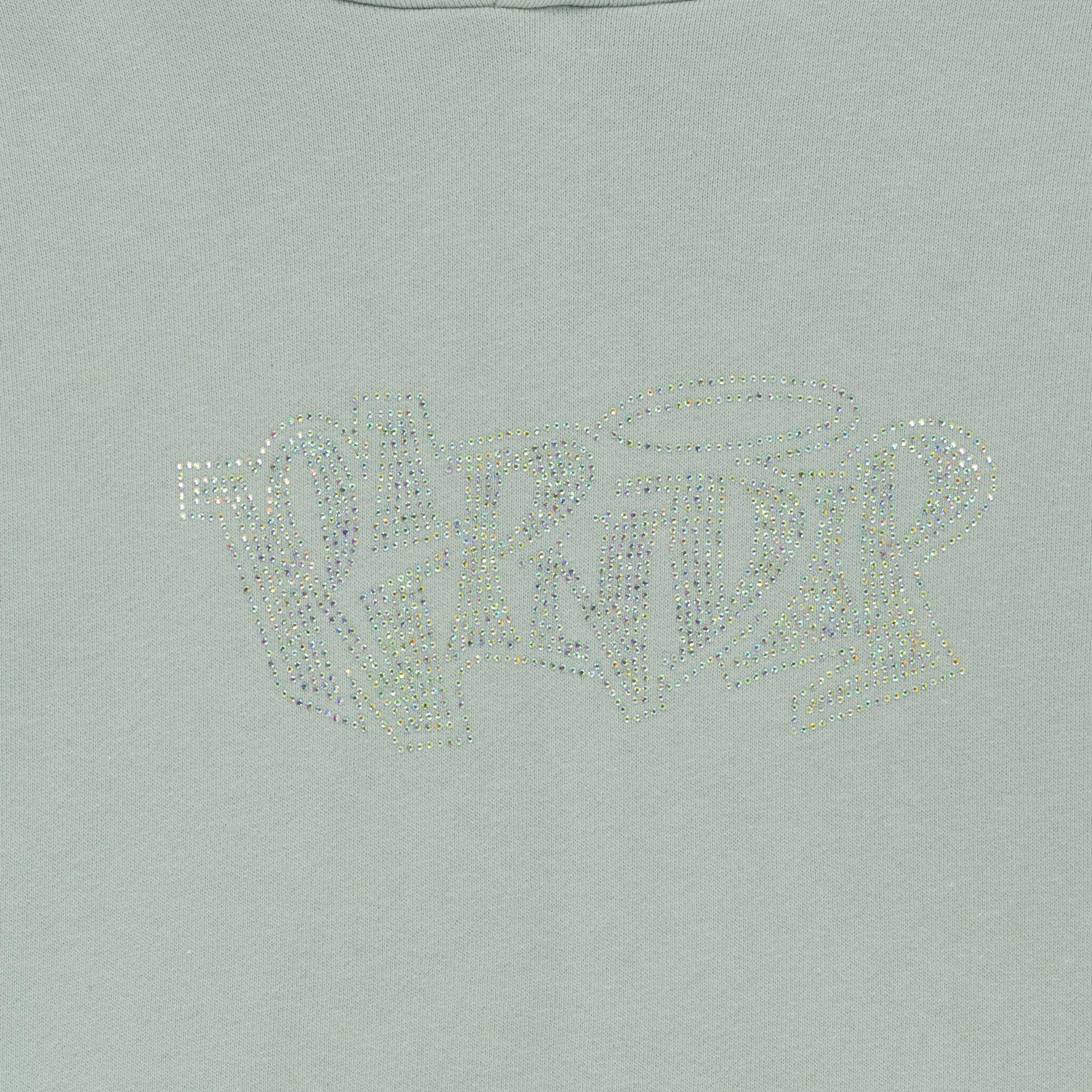 Angels Cropped Hoodie (Sage Grey) - Image 2