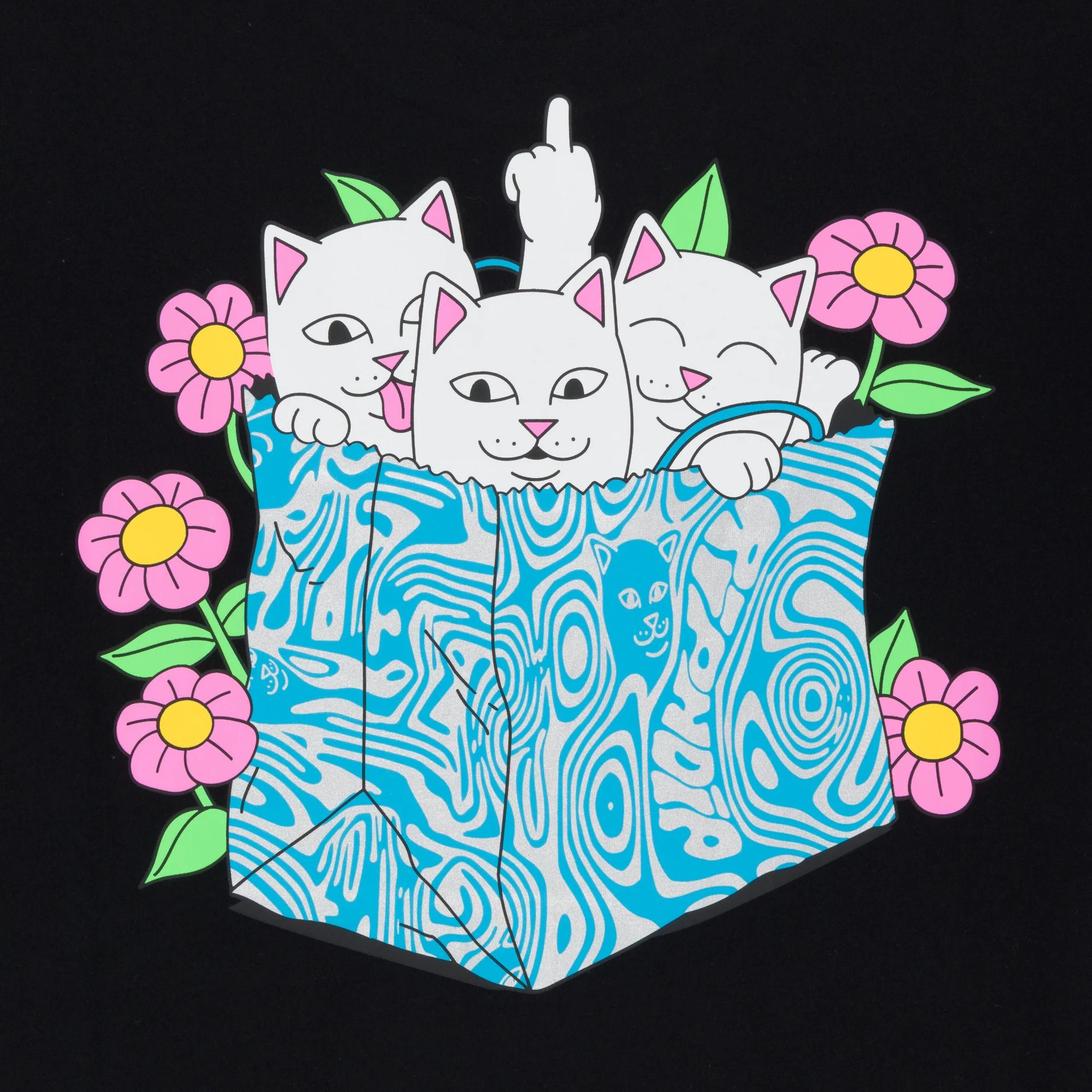 Bag Of Puss Tee (Black) - Image 5