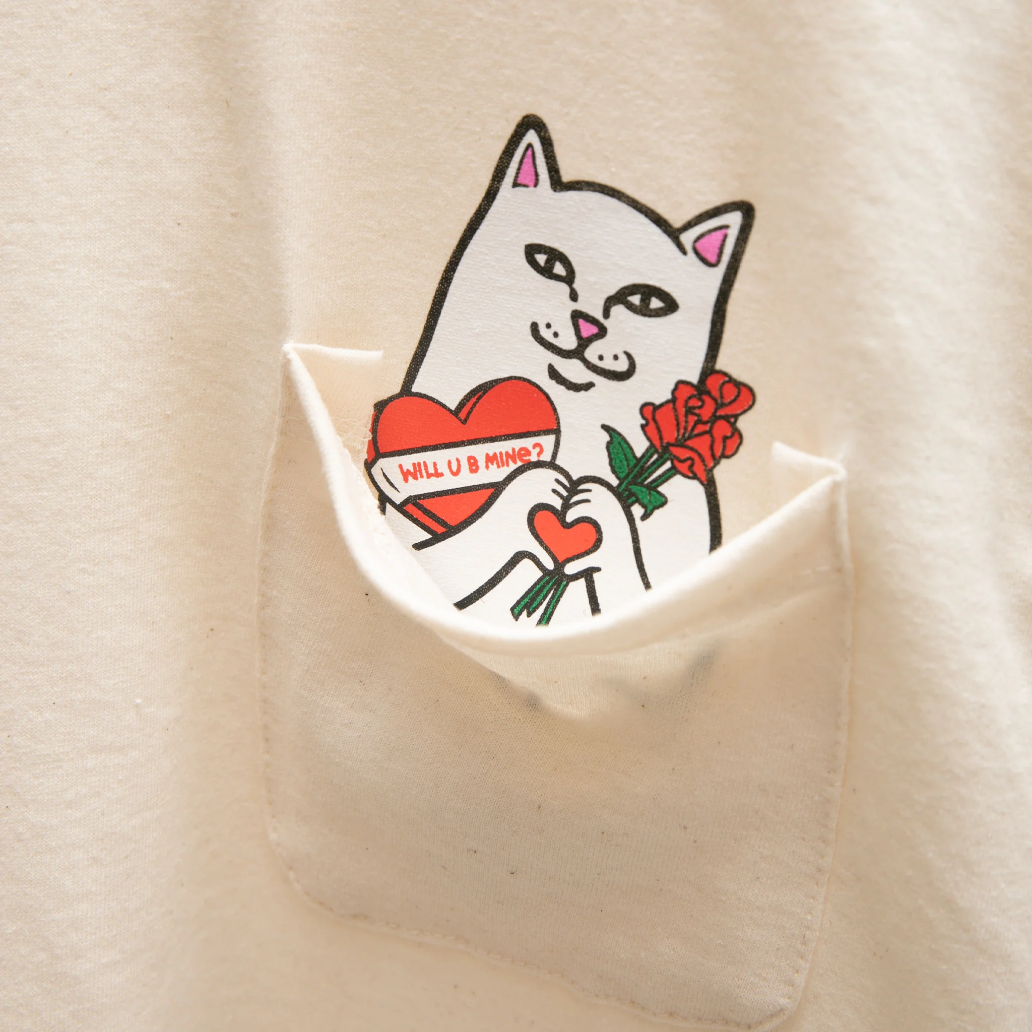 Be Mine Nermal Pocket Tee (Natural) - Image 2