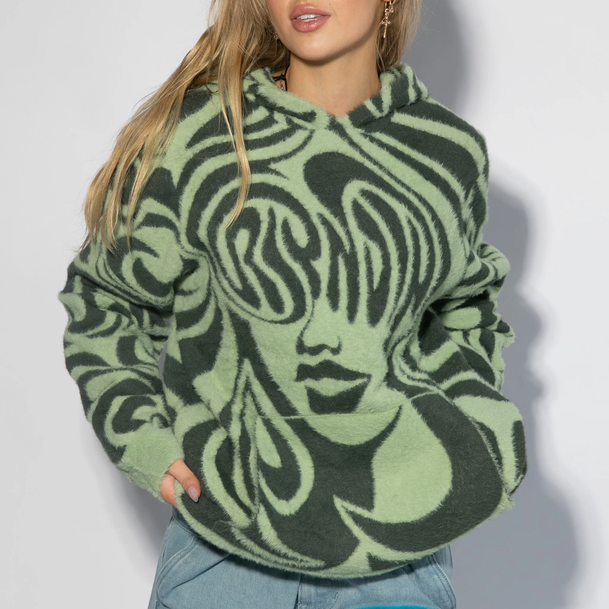 Beautiful Fomo Mohair Hoodie (Pistachio) - Image 3