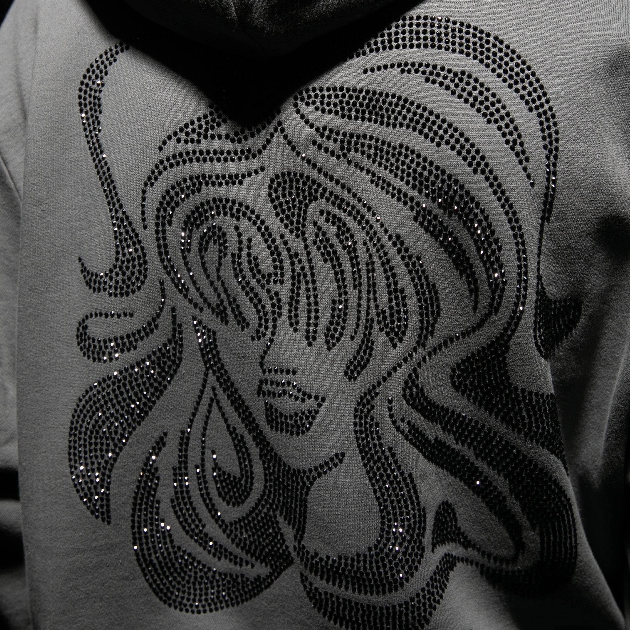 Beautiful Trip Rhinestone Hoodie (Charcoal) - Image 3
