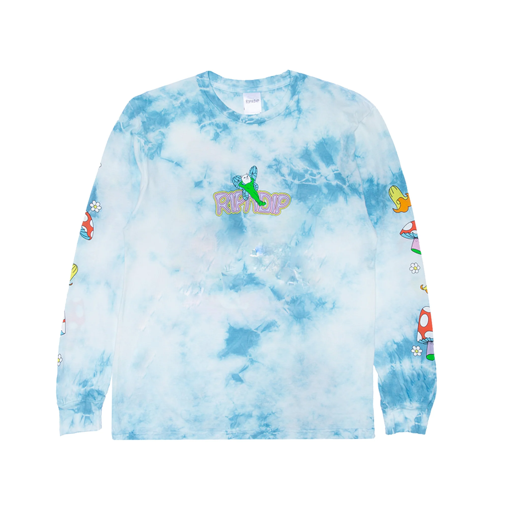 Best Wishes Long Sleeve (Light Blue Lightning Wash) - Image 2