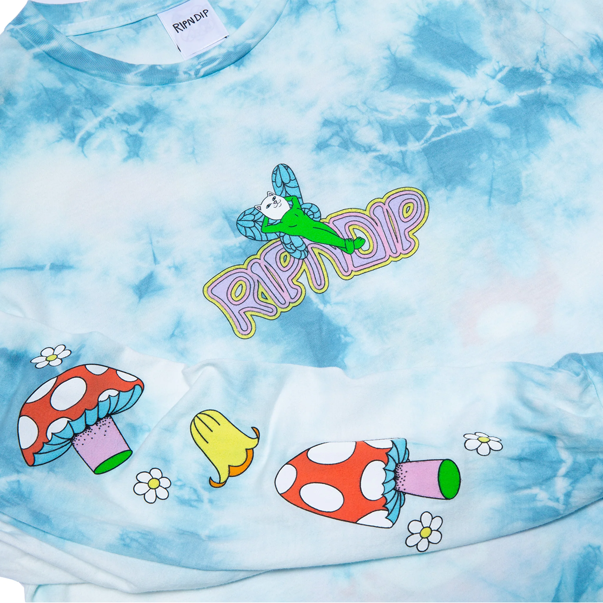Best Wishes Long Sleeve (Light Blue Lightning Wash) - Image 4