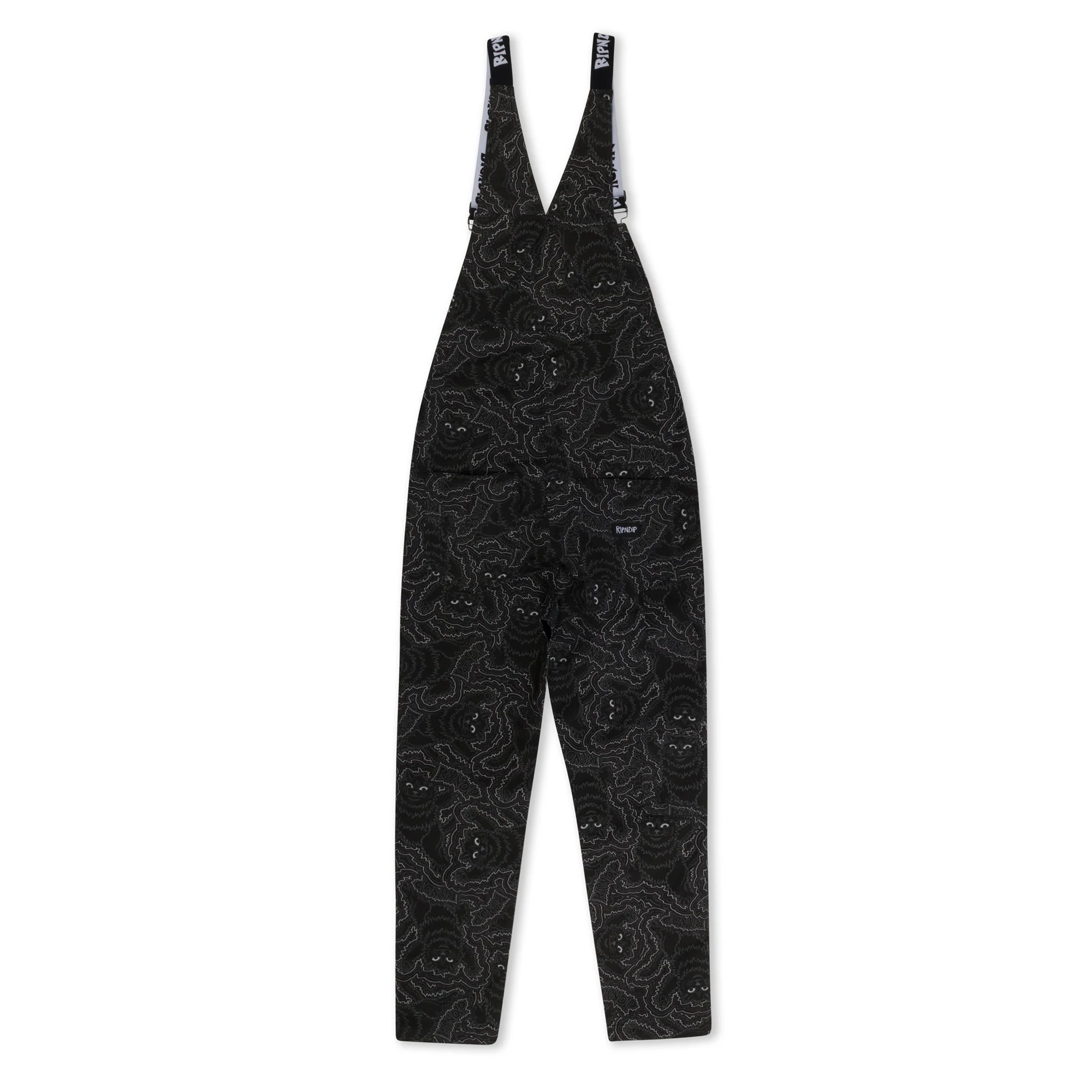 Big Pussy Energy Cotton Twill Overalls (Black) - Image 3