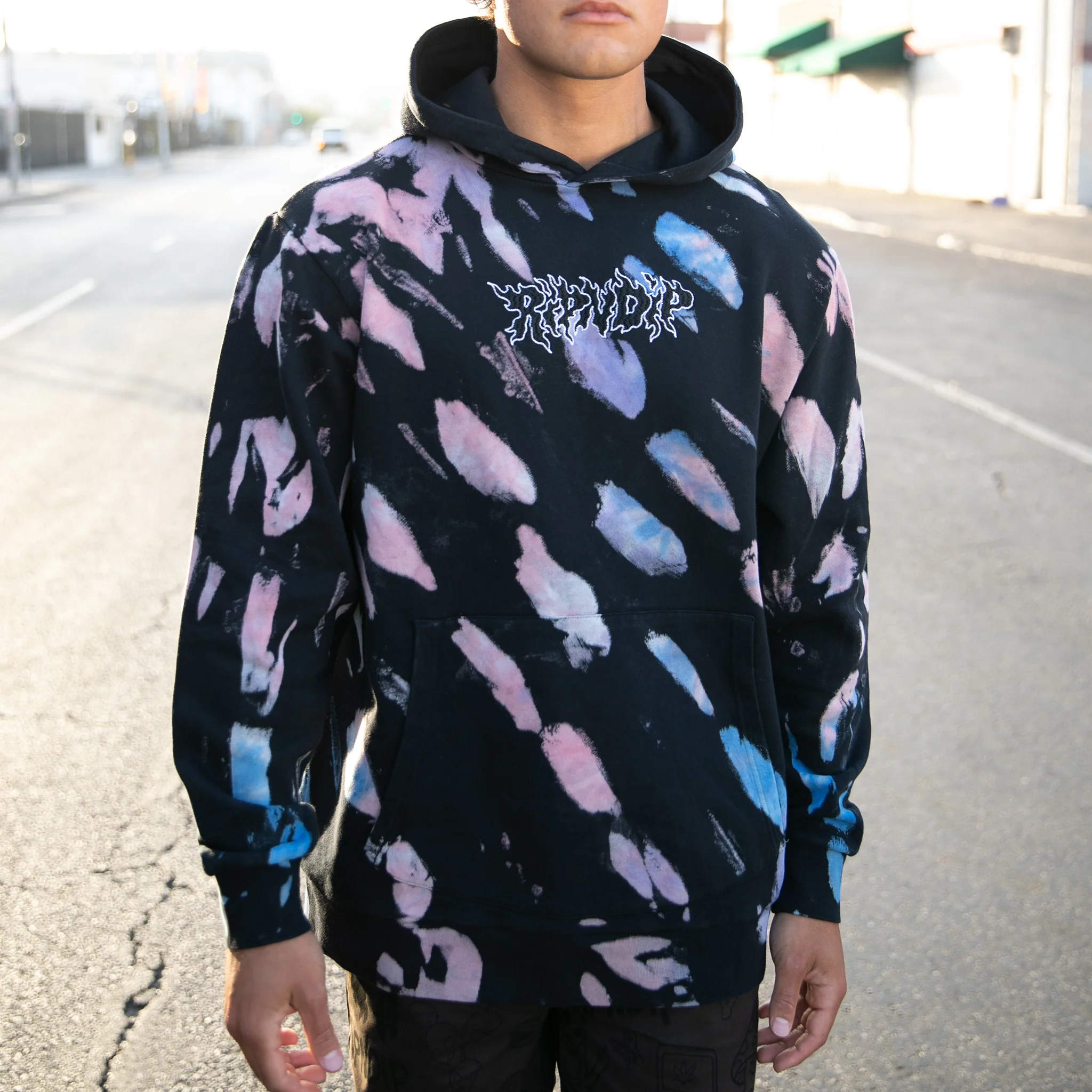 Blaze Hoodie (Black/Peach/Purple Tie Dye) - Image 3