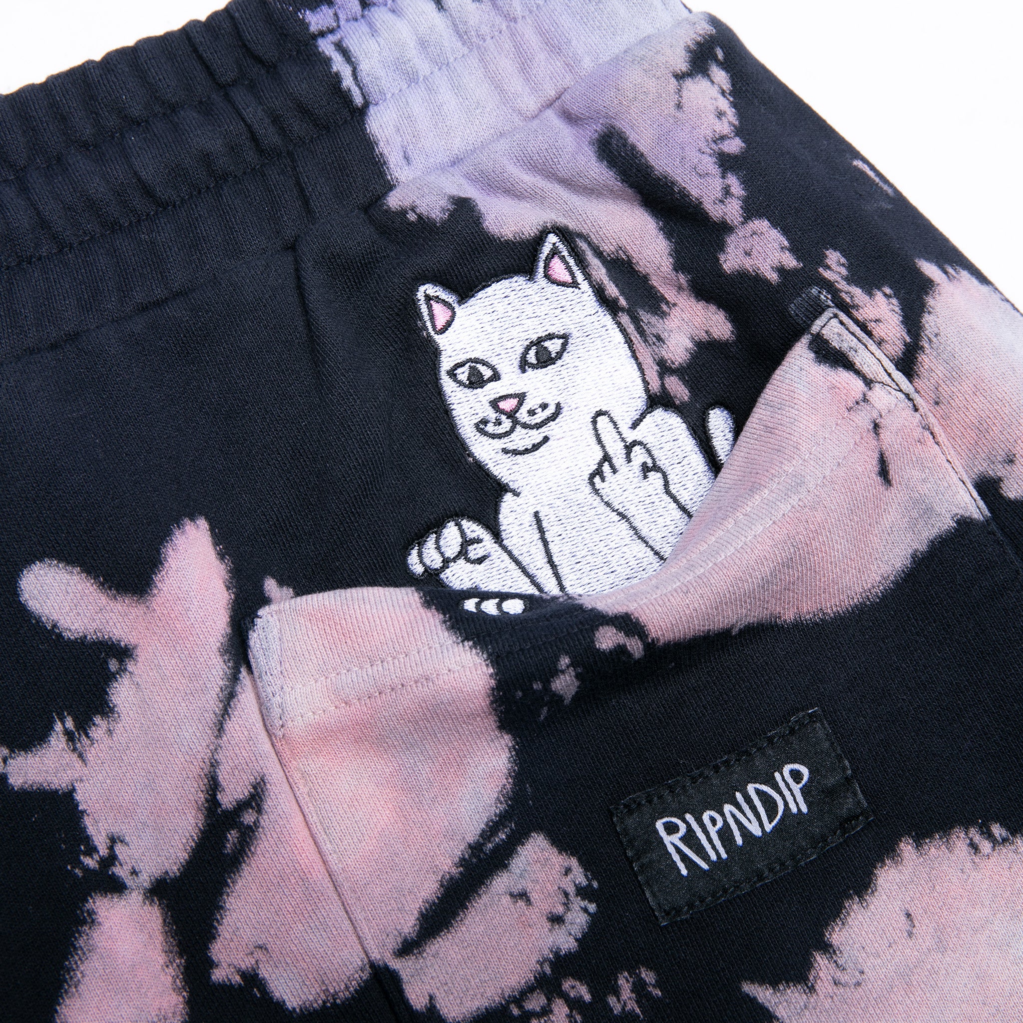 Blaze Sweatshorts (Black/Peach/Purple Tie Dye) - Image 2