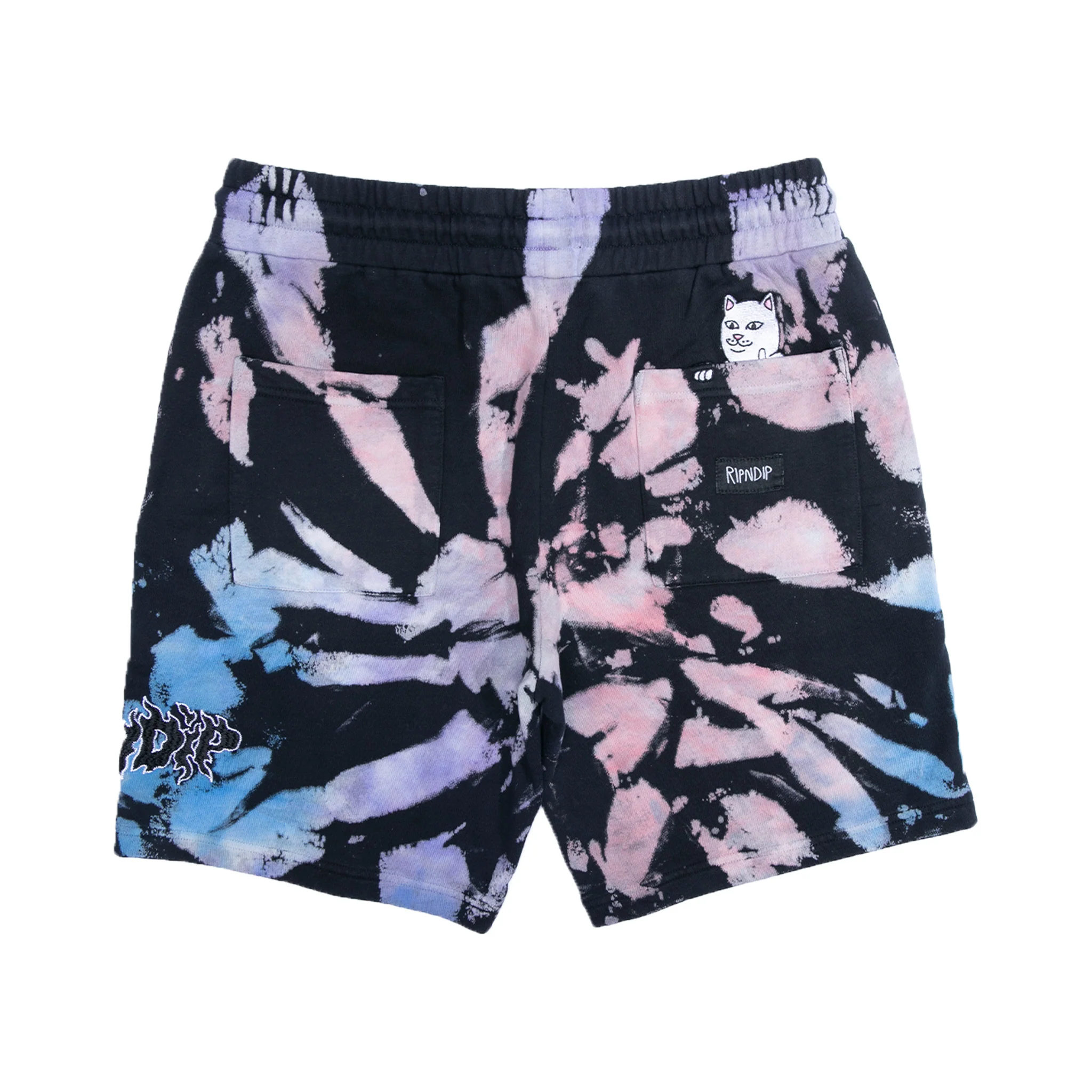 Blaze Sweatshorts (Black/Peach/Purple Tie Dye) - Image 3