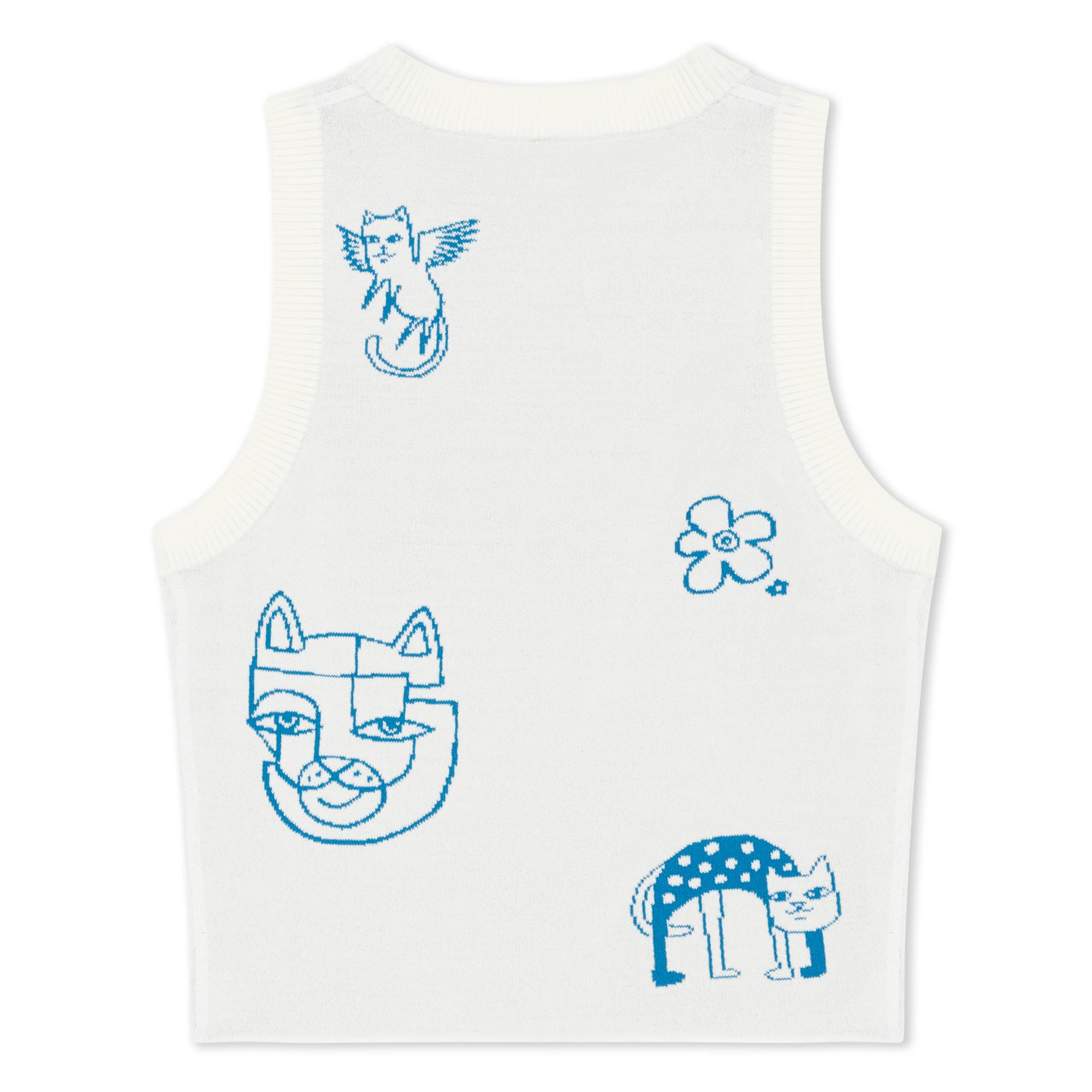 Blonded Reversible Knit Tank Top (Off White) - Image 4