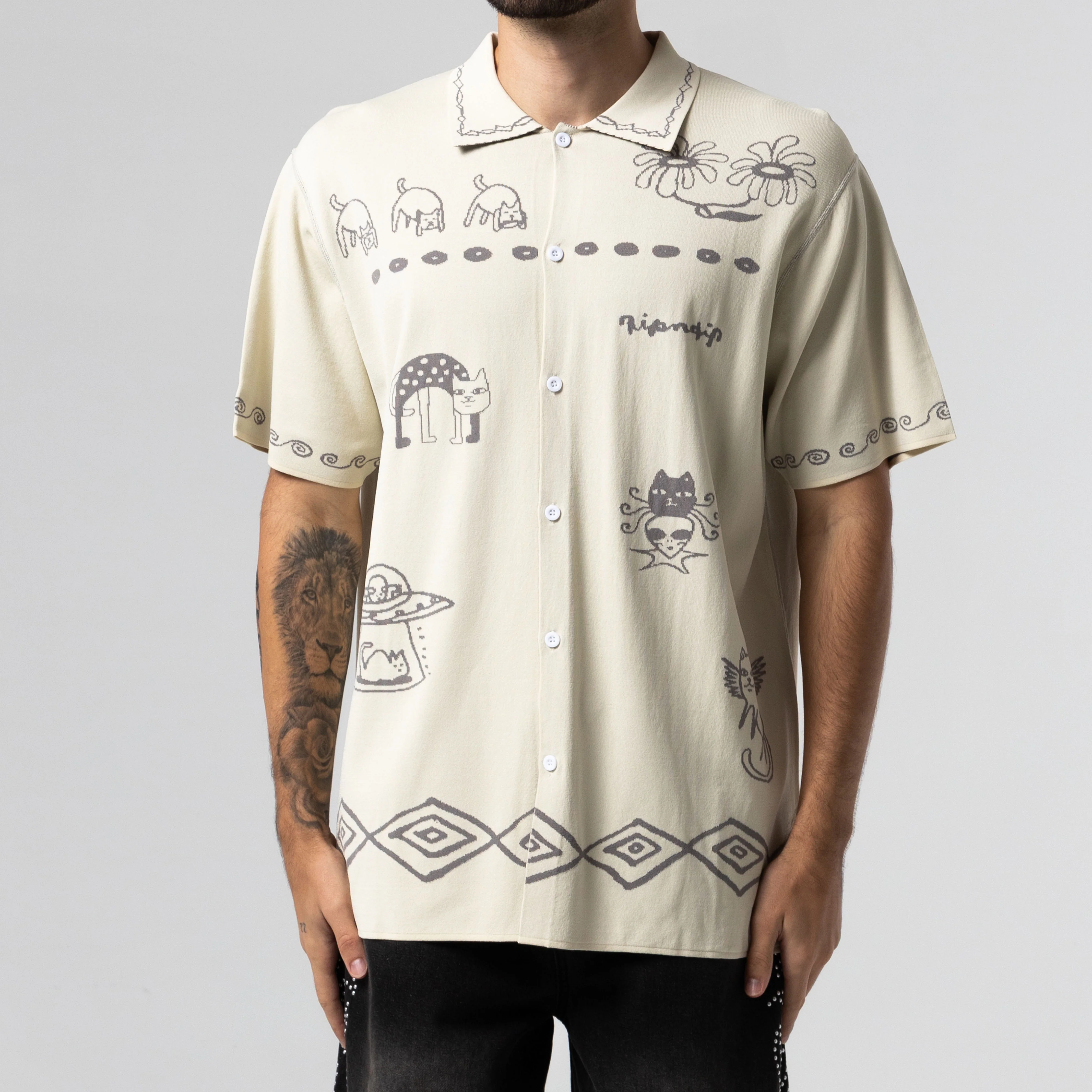 Blonded Reversible Button Up (Sand / Charcoal) - Image 3