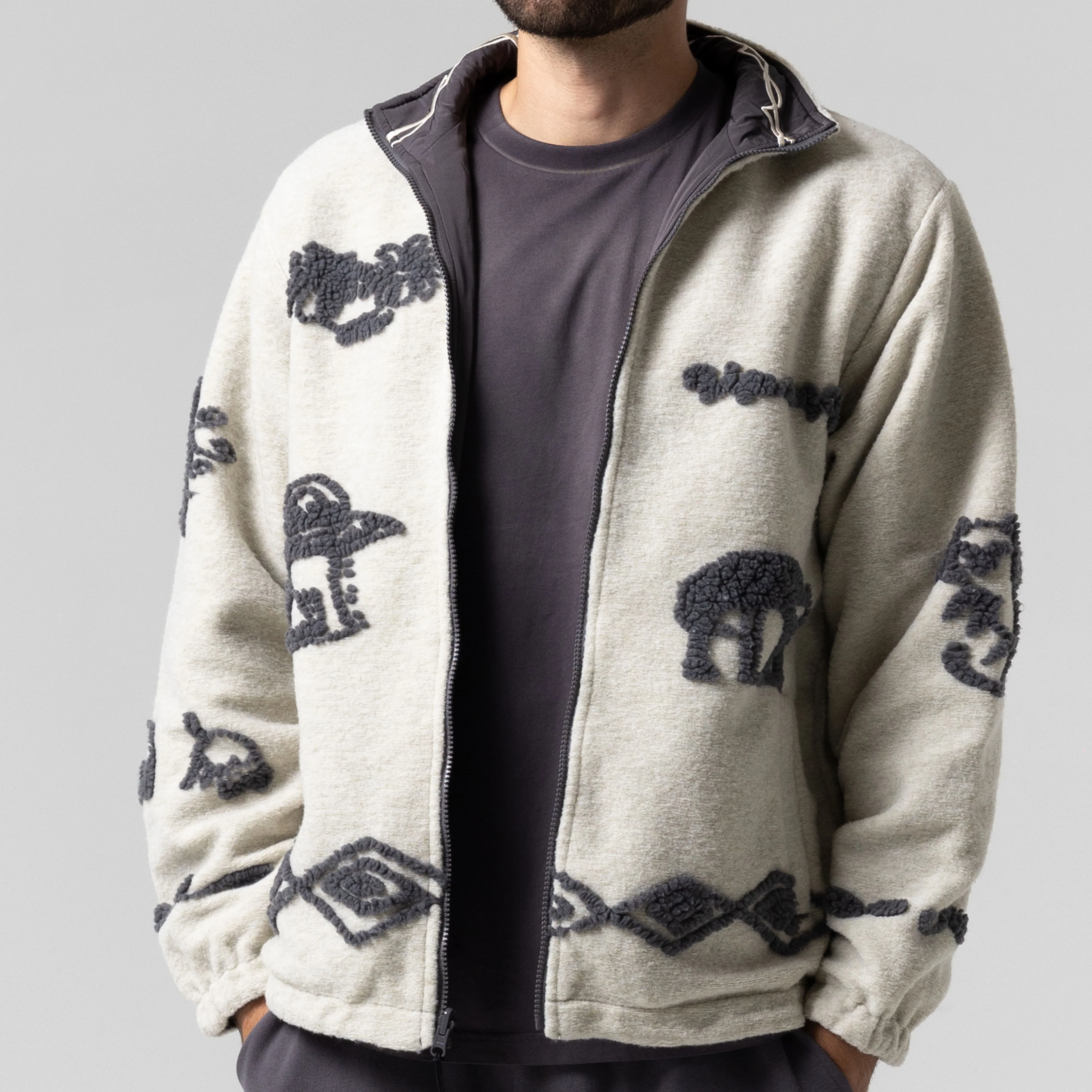 Blonded Reversible Jacket (Sand / Charcoal) - Image 3