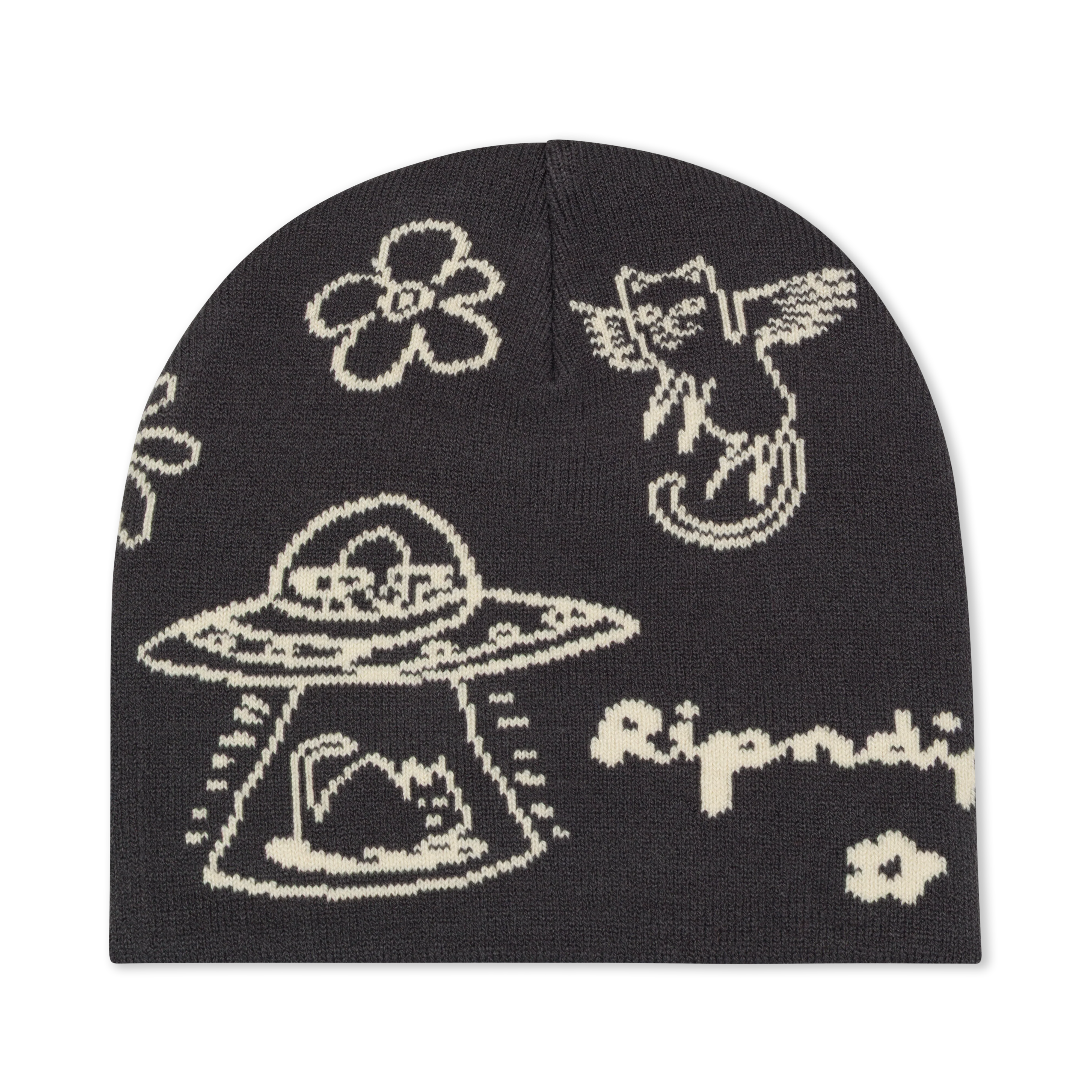 Blonded Skull Beanie (Charcoal)