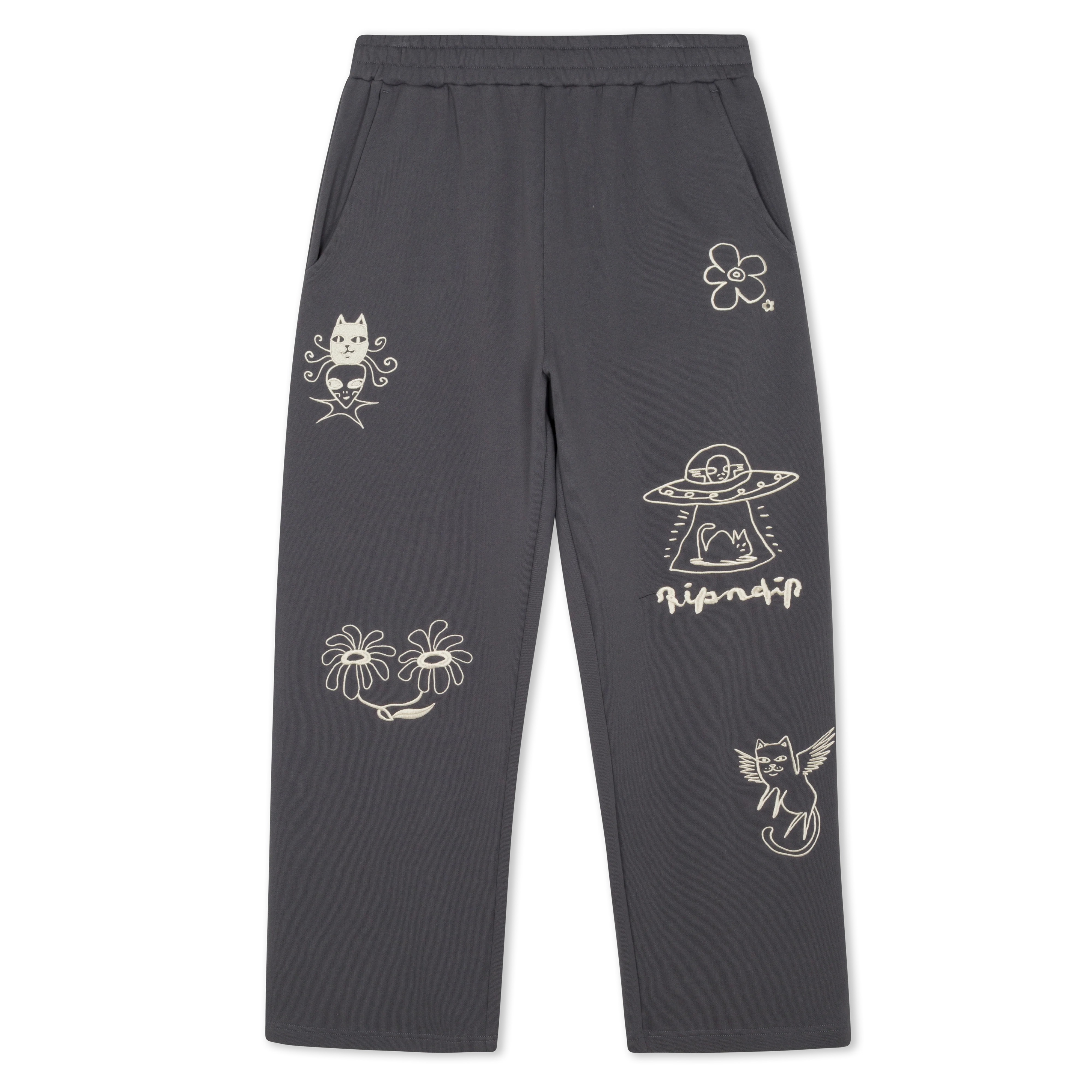 Blonded Straight Leg Sweatpants (Charcoal)