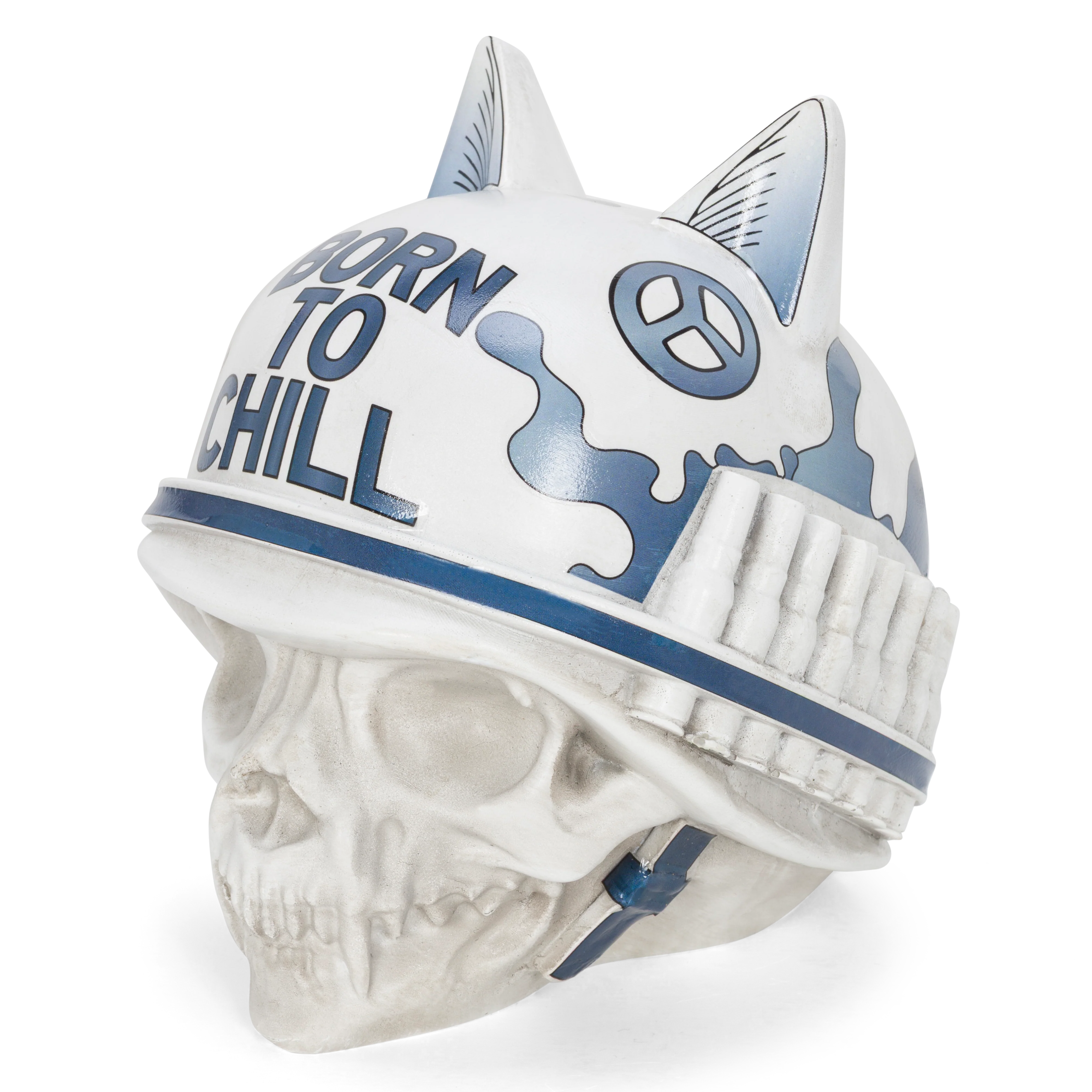Born To Chill Ceramic Incense Holder (Indigo) - Image 6