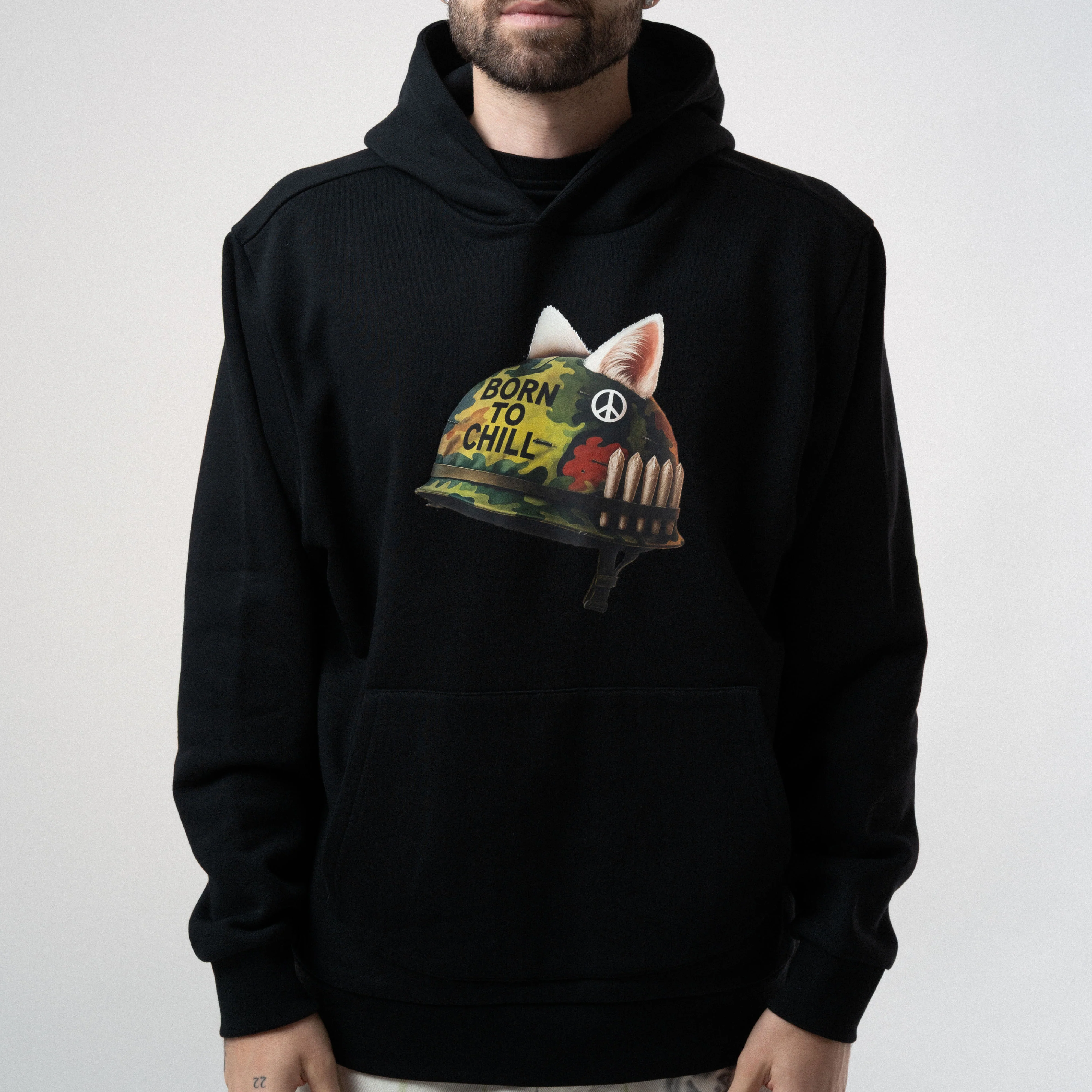Born To Chill Hoodie (Black) - Image 4