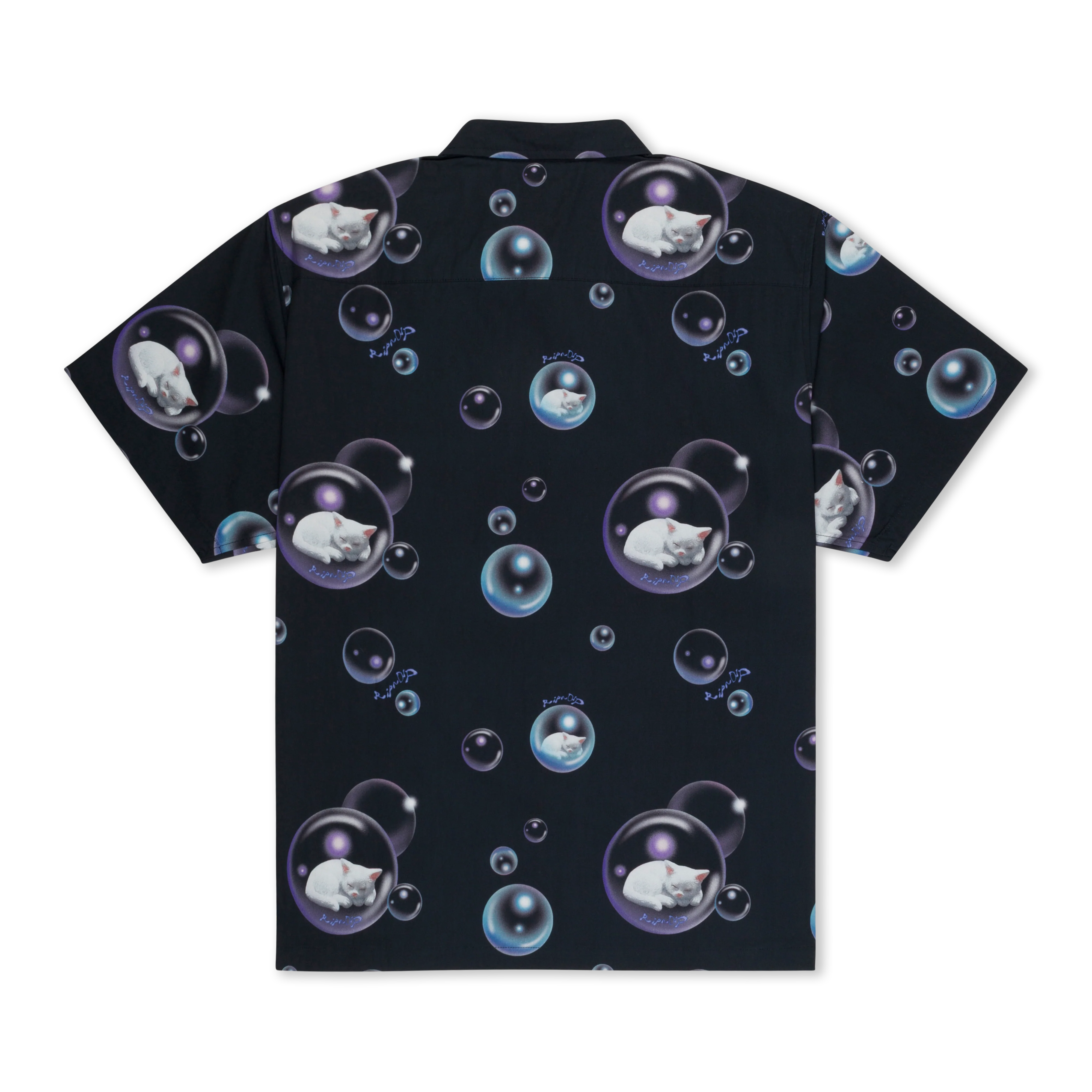 Bubbles Button Up Shirt (Black) - Image 4