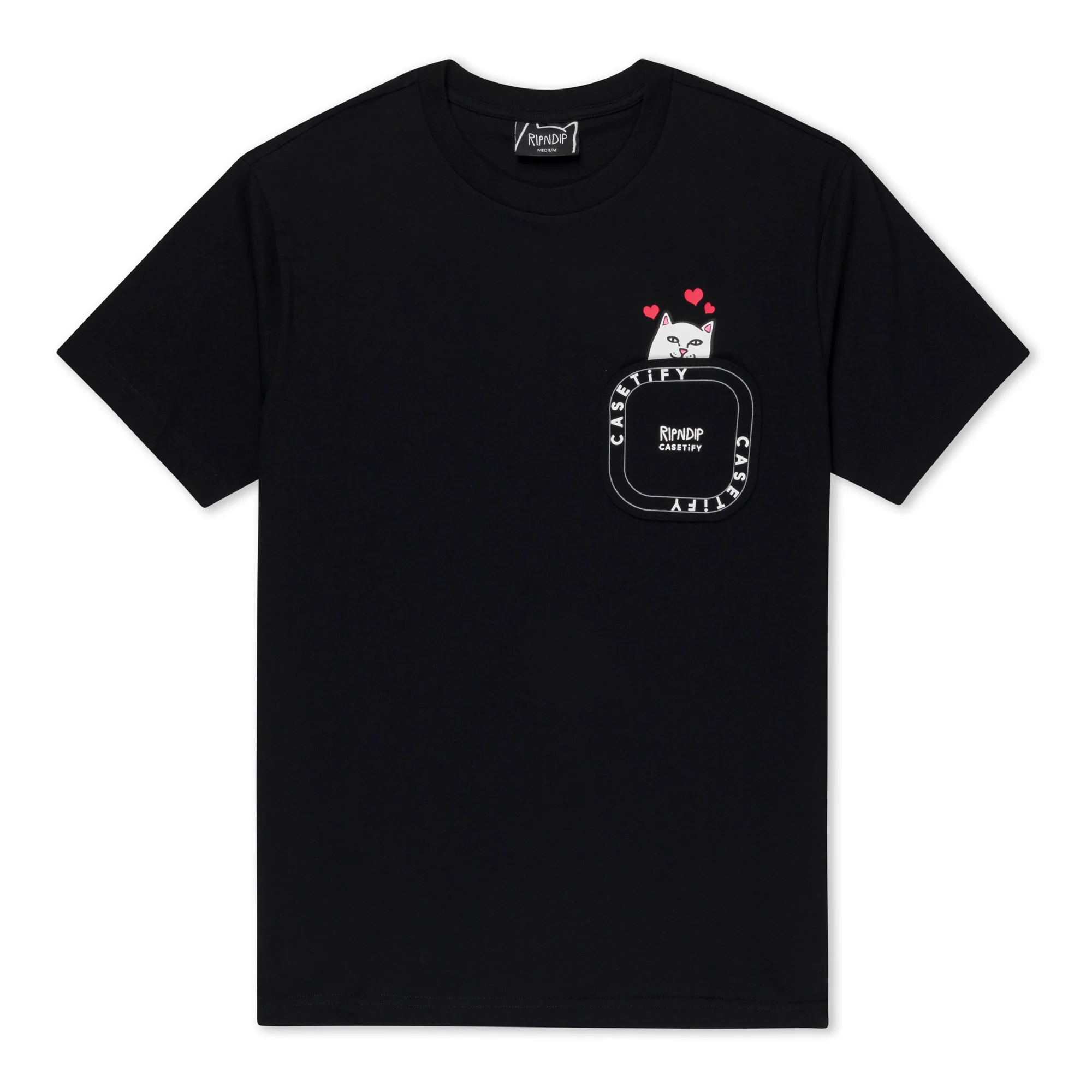 Casetify x Ripndip Nermal Loves Pocket Tee (Black) - Image 3
