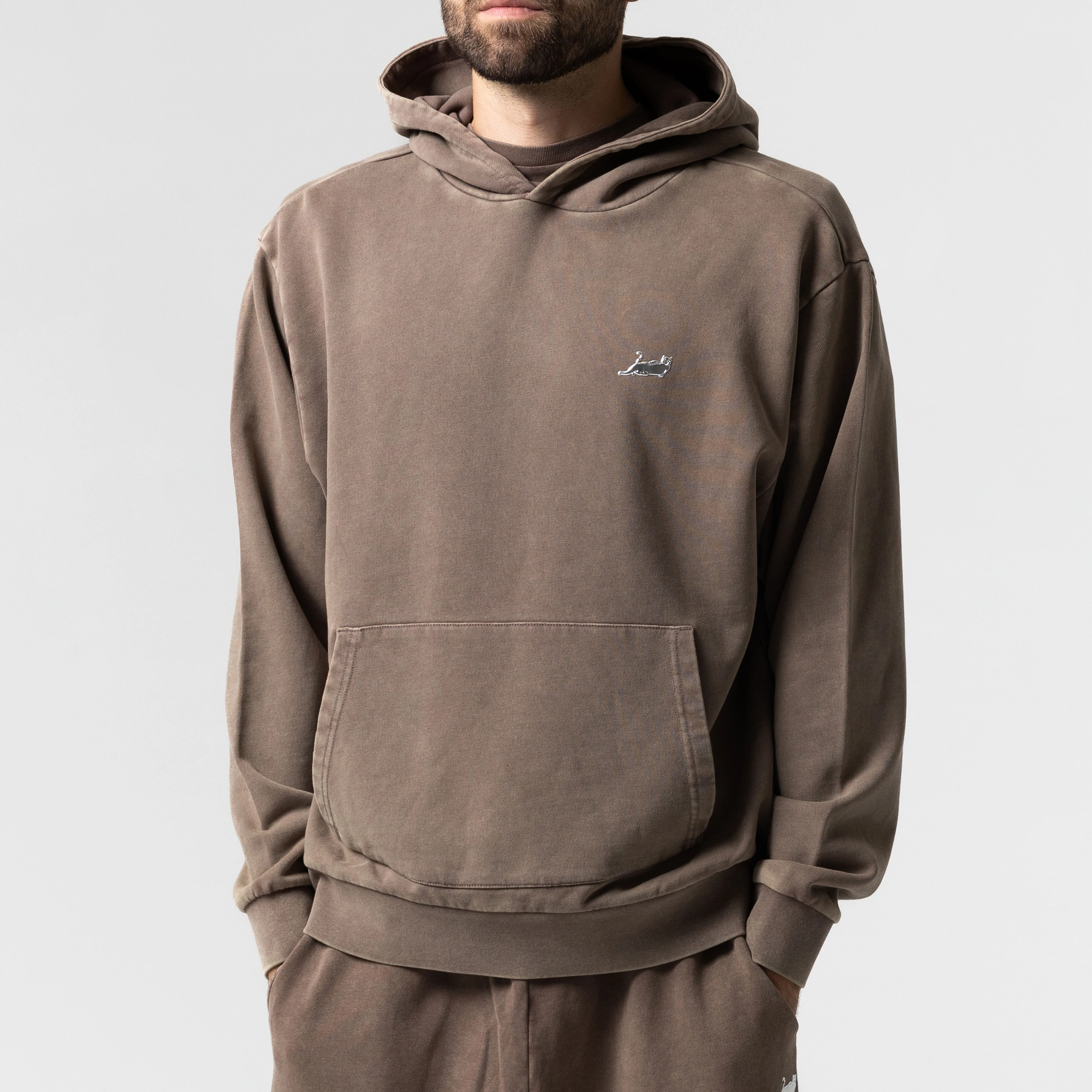 Castanza Hoodie (Brown Vintage Wash) - Image 2