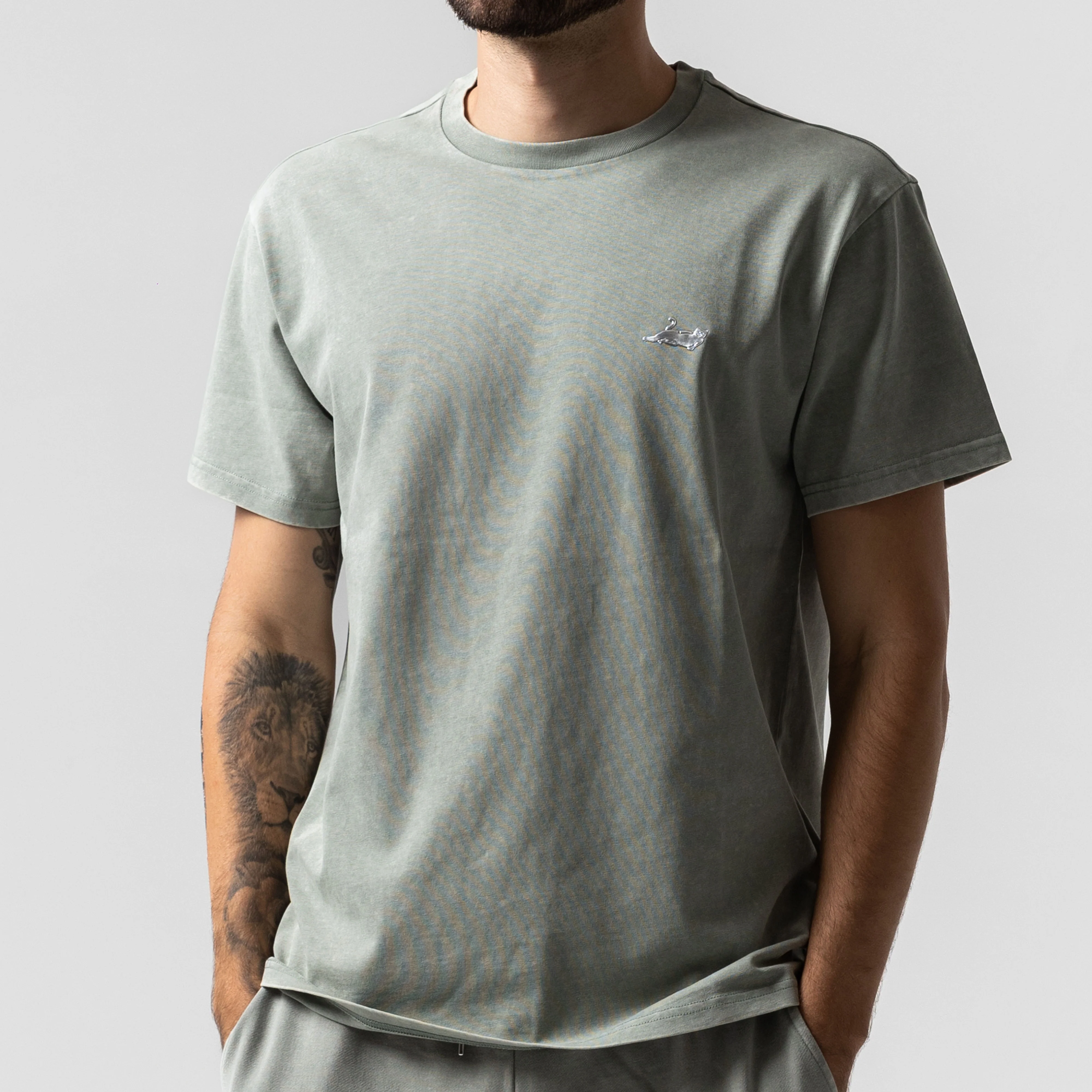 Castanza Short Sleeve Tee (Sage Vintage Wash) - Image 2