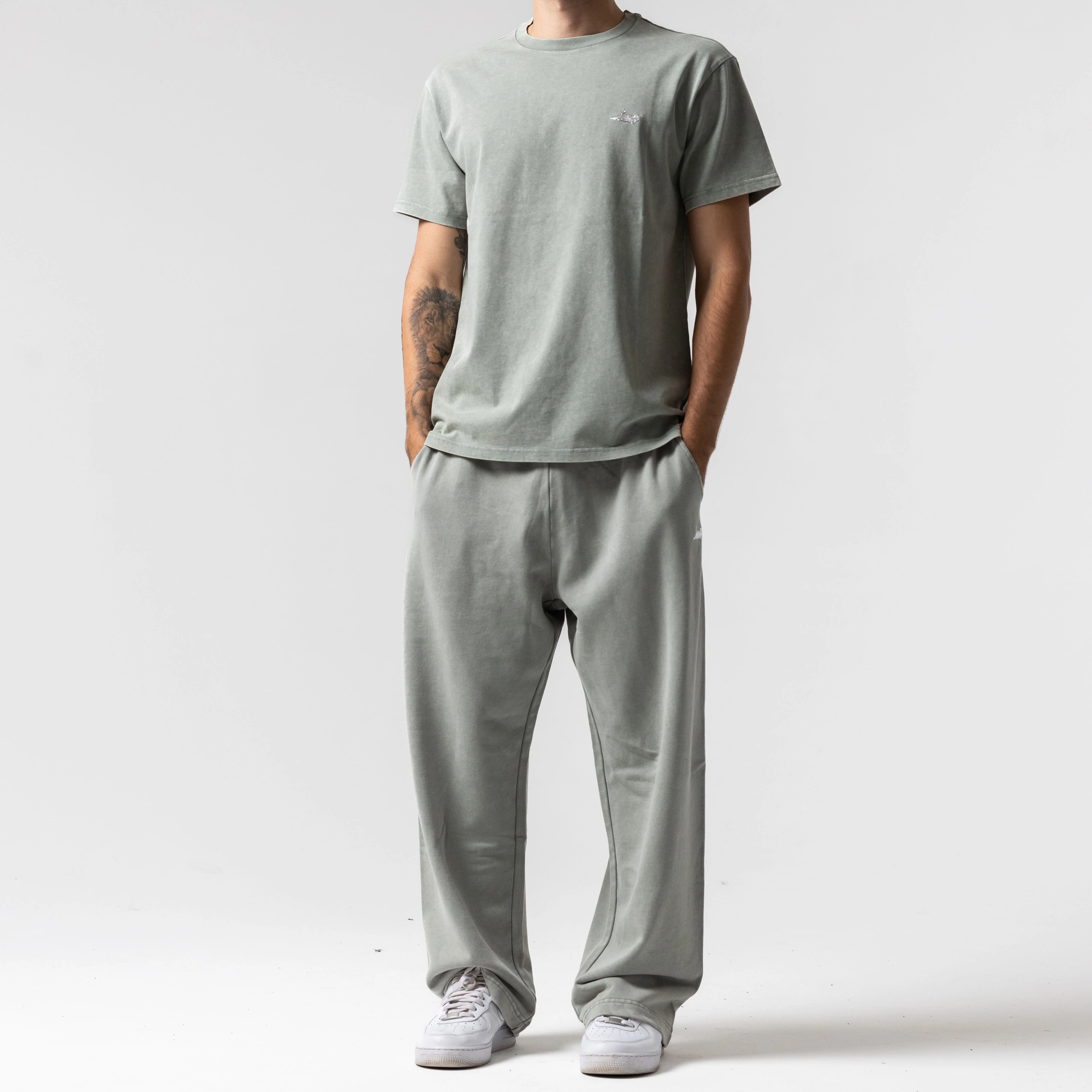 Castanza Short Sleeve Tee (Sage Vintage Wash) - Image 4