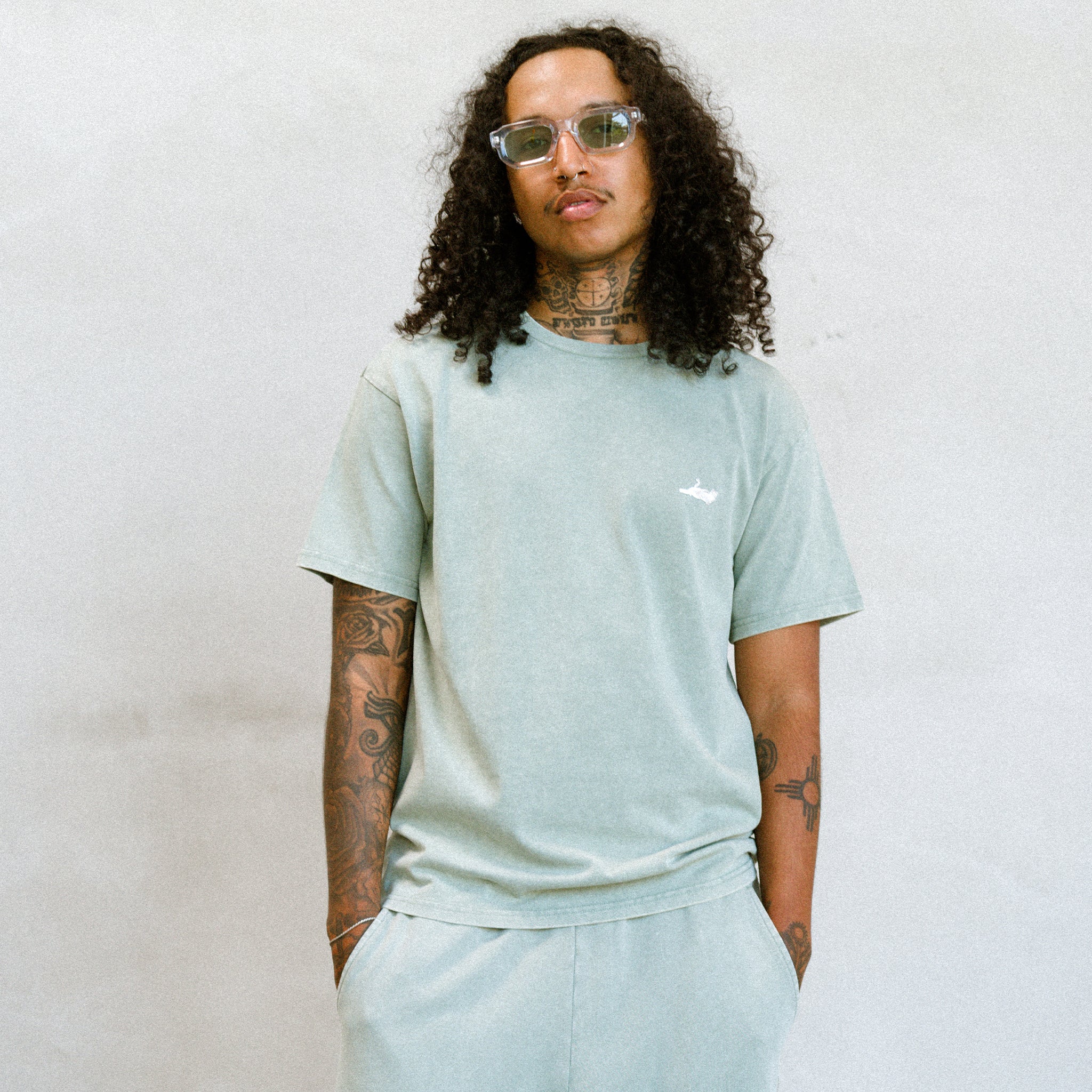 Castanza Short Sleeve Tee (Sage Vintage Wash) - Image 6