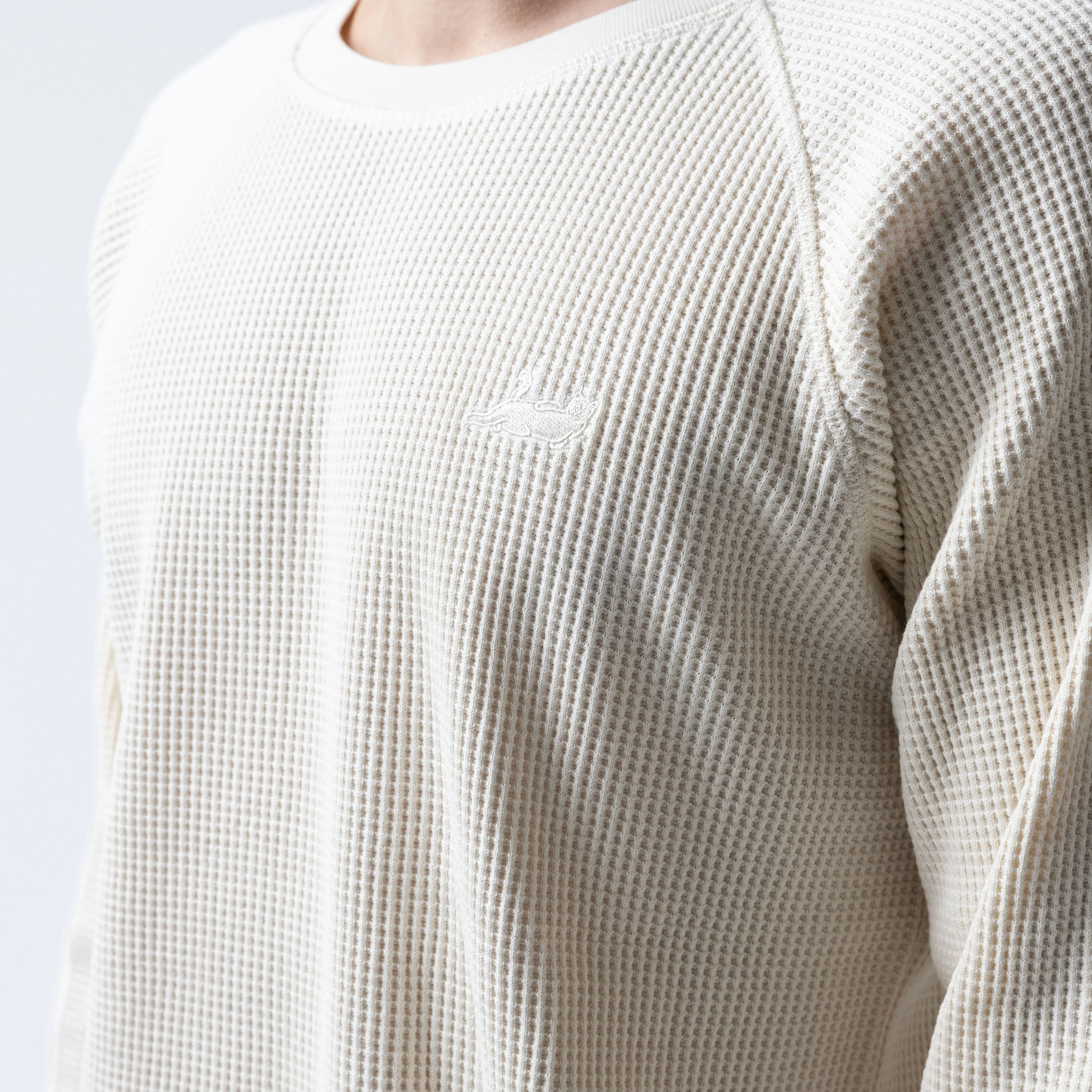 Castanza Waffle Knit Long Sleeve (Off-White) - Image 4