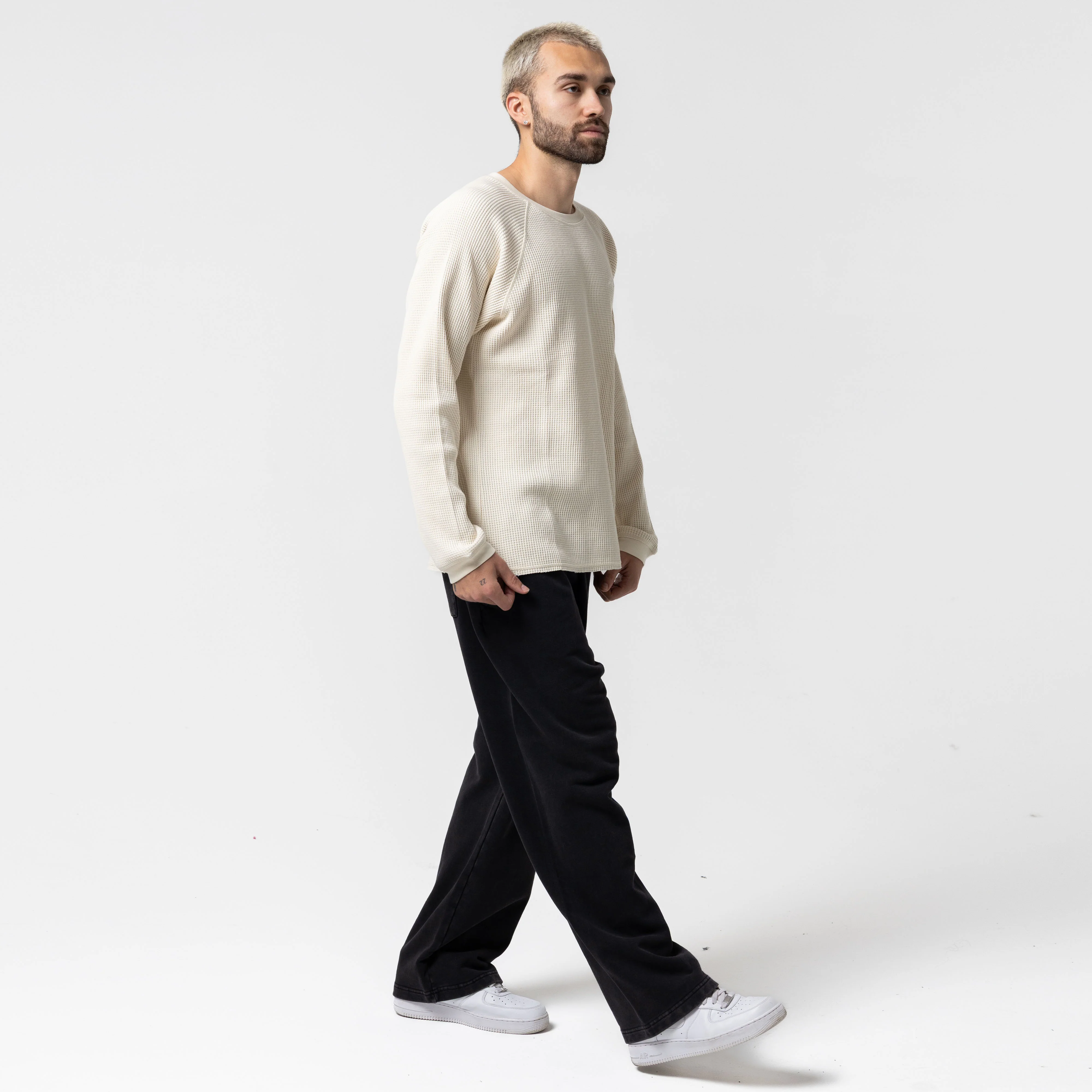 Castanza Waffle Knit Long Sleeve (Off-White) - Image 5