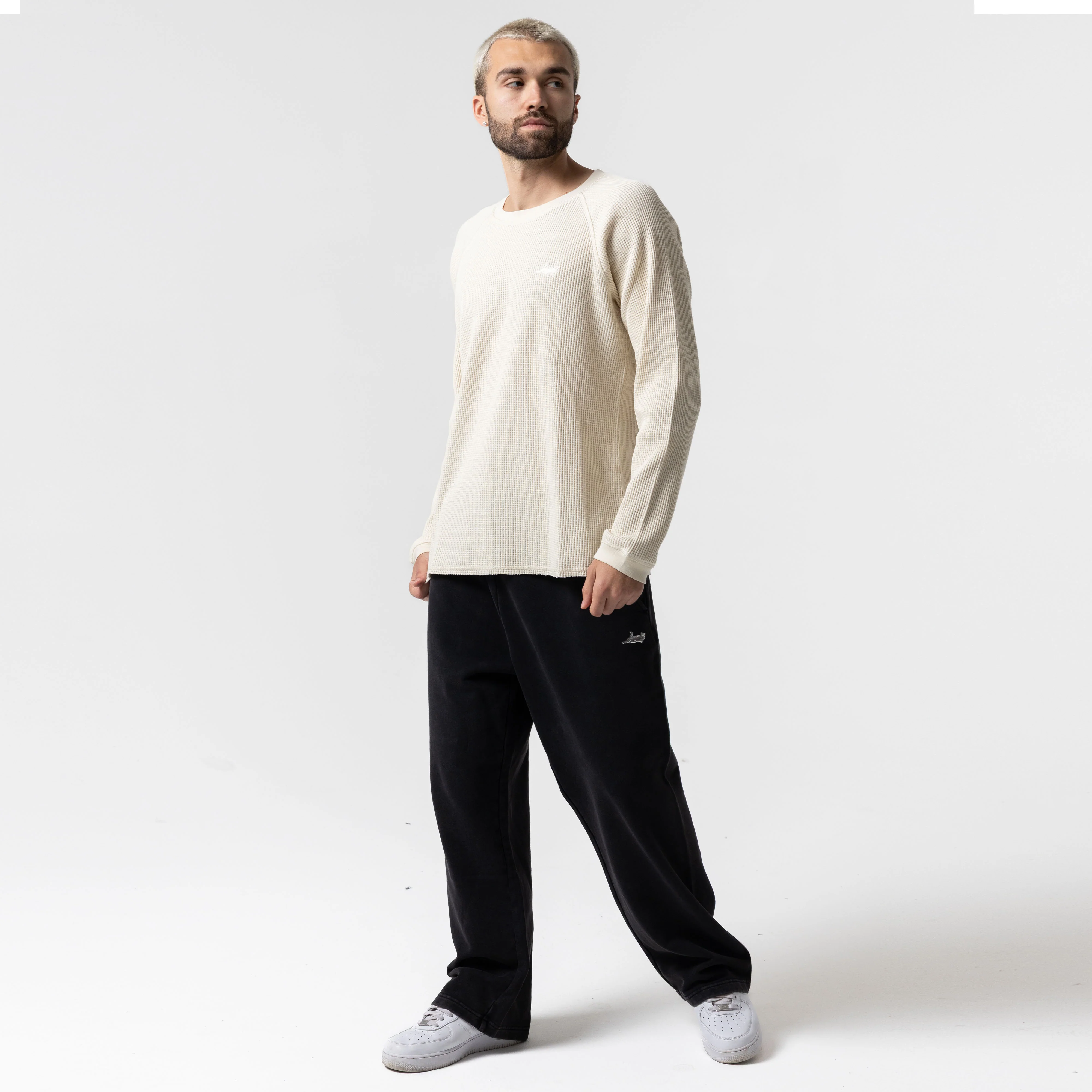 Castanza Waffle Knit Long Sleeve (Off-White) - Image 6