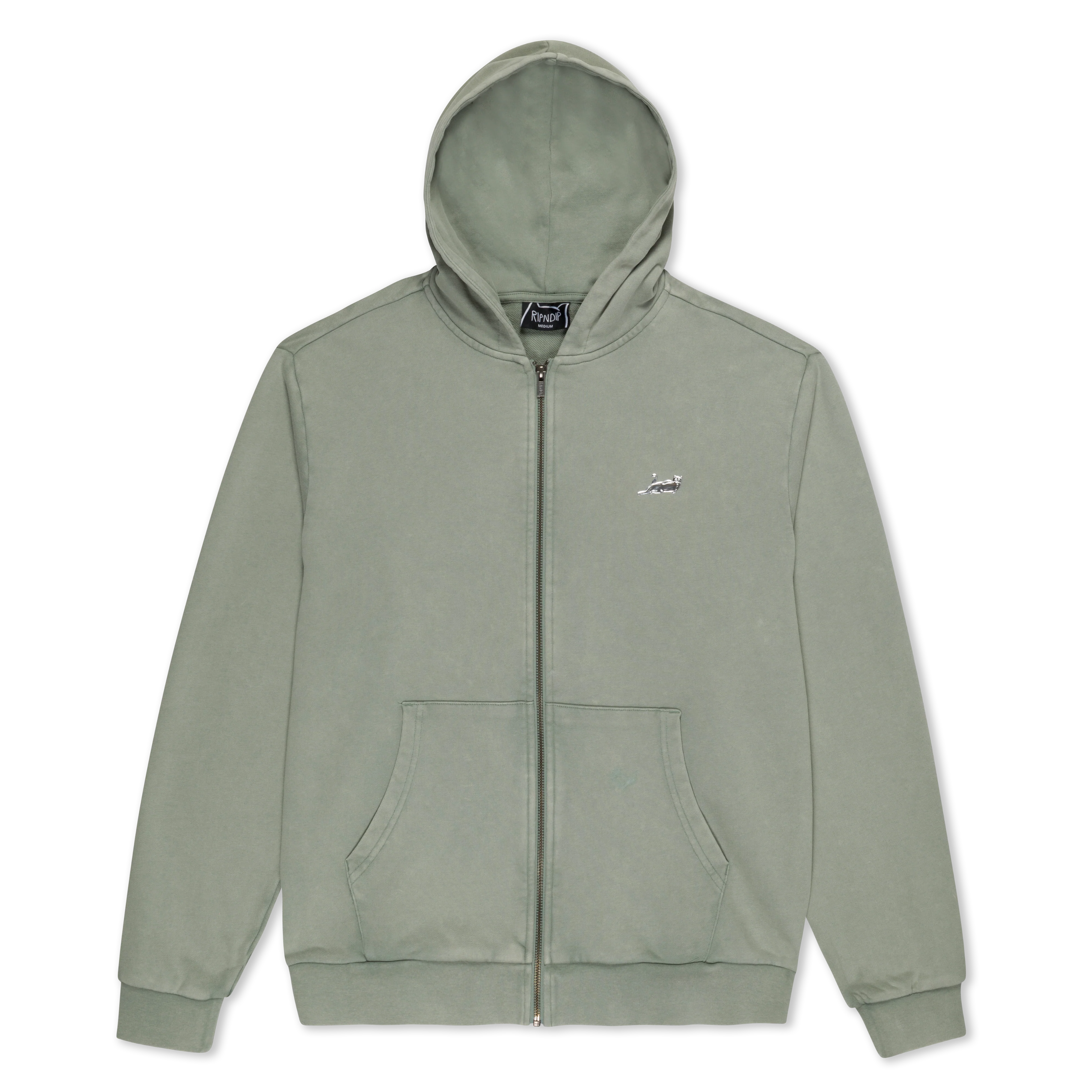 Castanza Zip Up Hoodie (Sage Vintage Wash)
