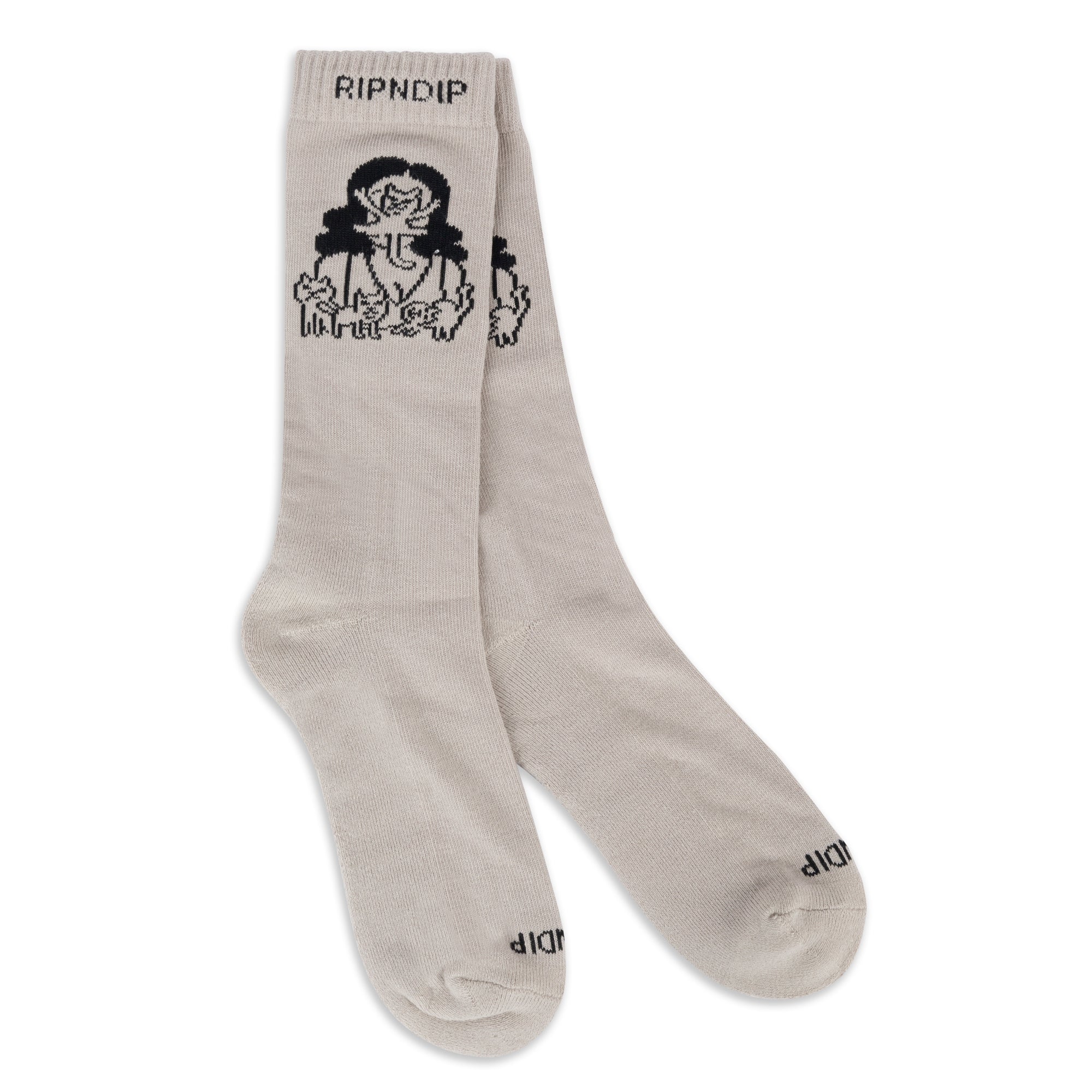 Cat Lady Socks (Oatmeal Heather) - Image 2