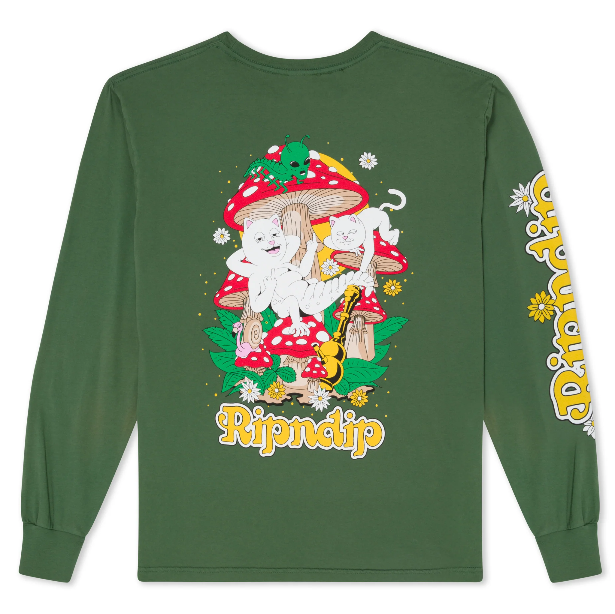 Caterpillar Garden Long Sleeve (Olive) - Image 2