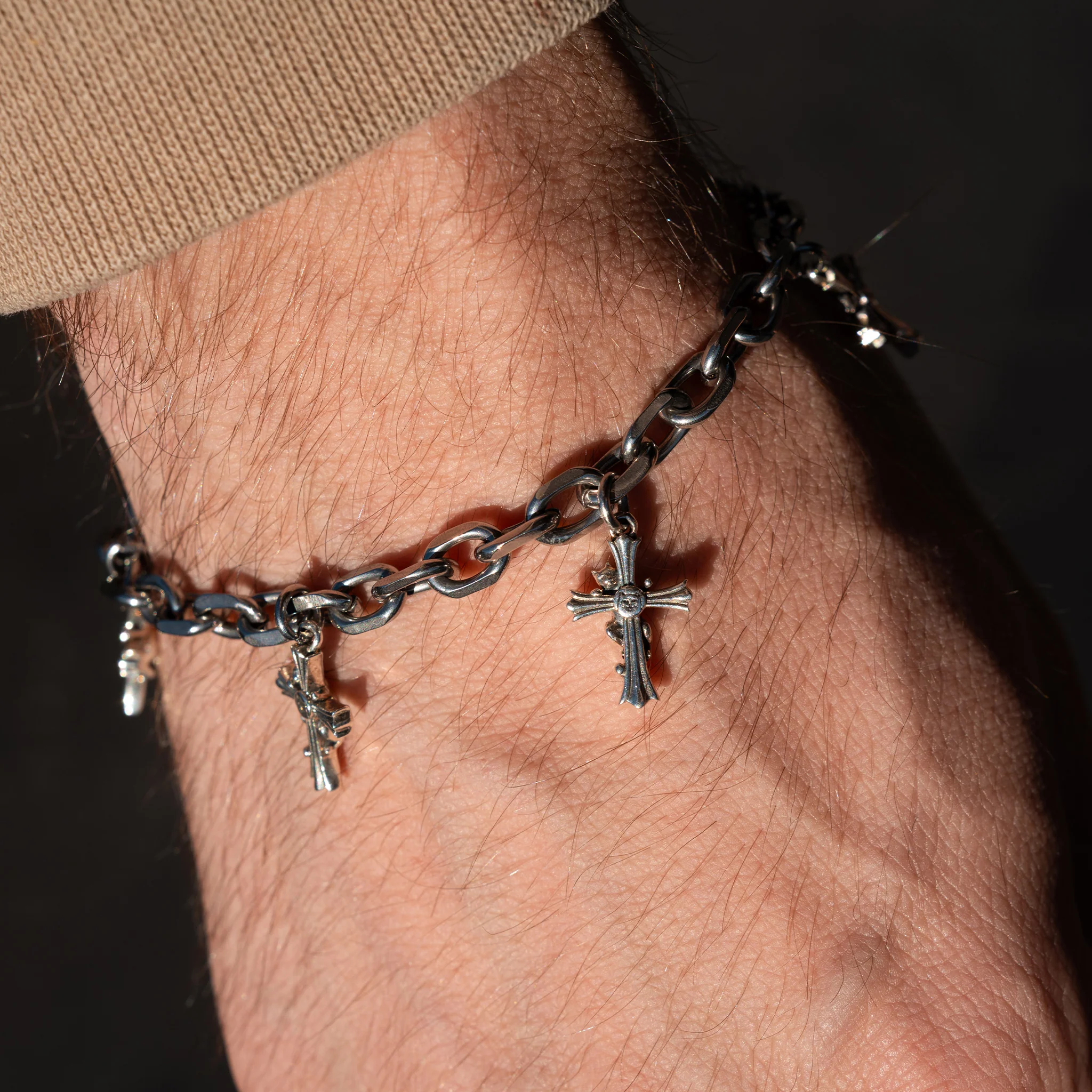 Charm Cross Bracelet (Silver) - Image 2