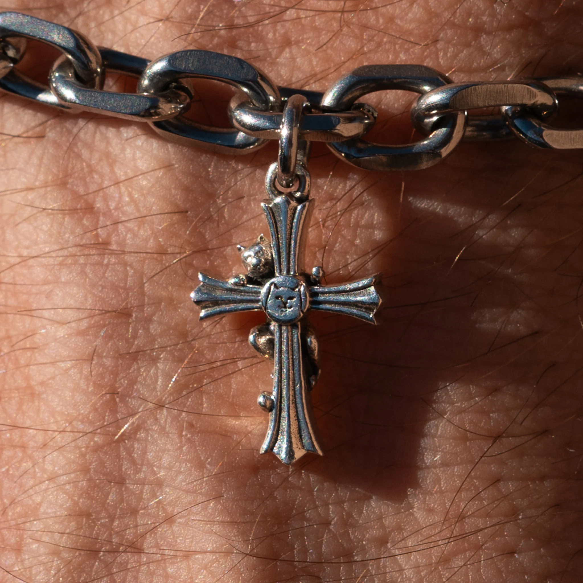 Charm Cross Bracelet (Silver) - Image 3