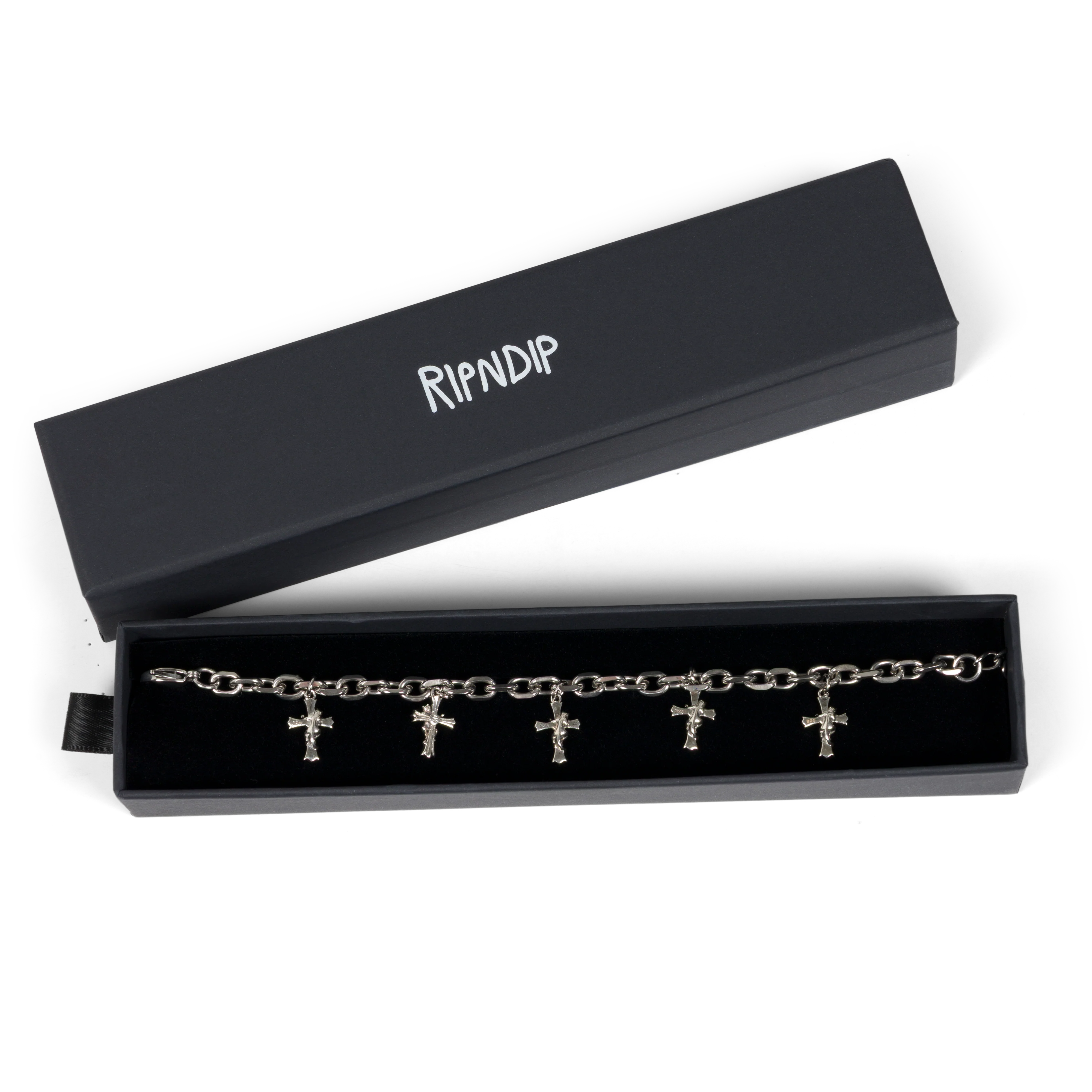 Charm Cross Bracelet (Silver) - Image 4
