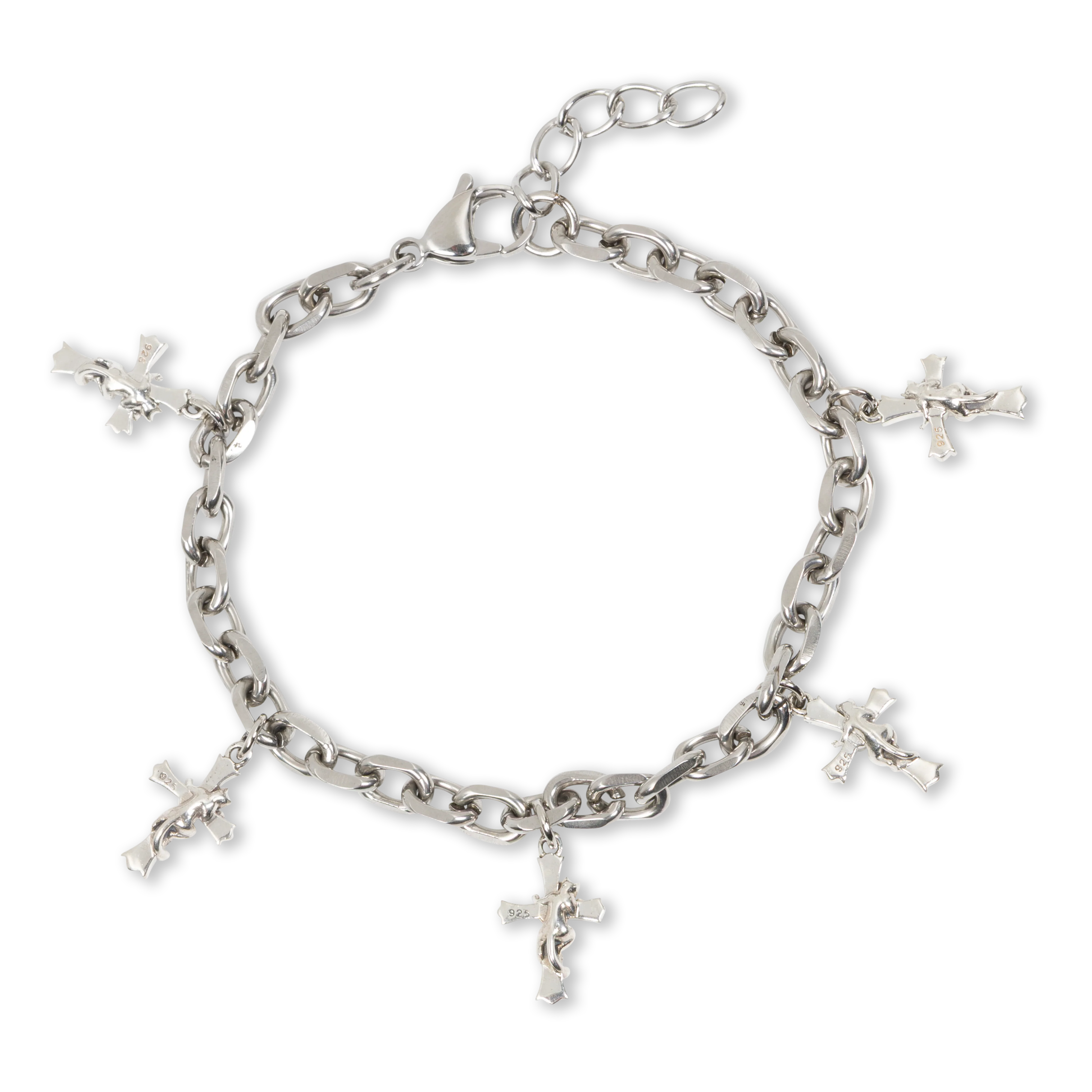 Charm Cross Bracelet (Silver) - Image 5