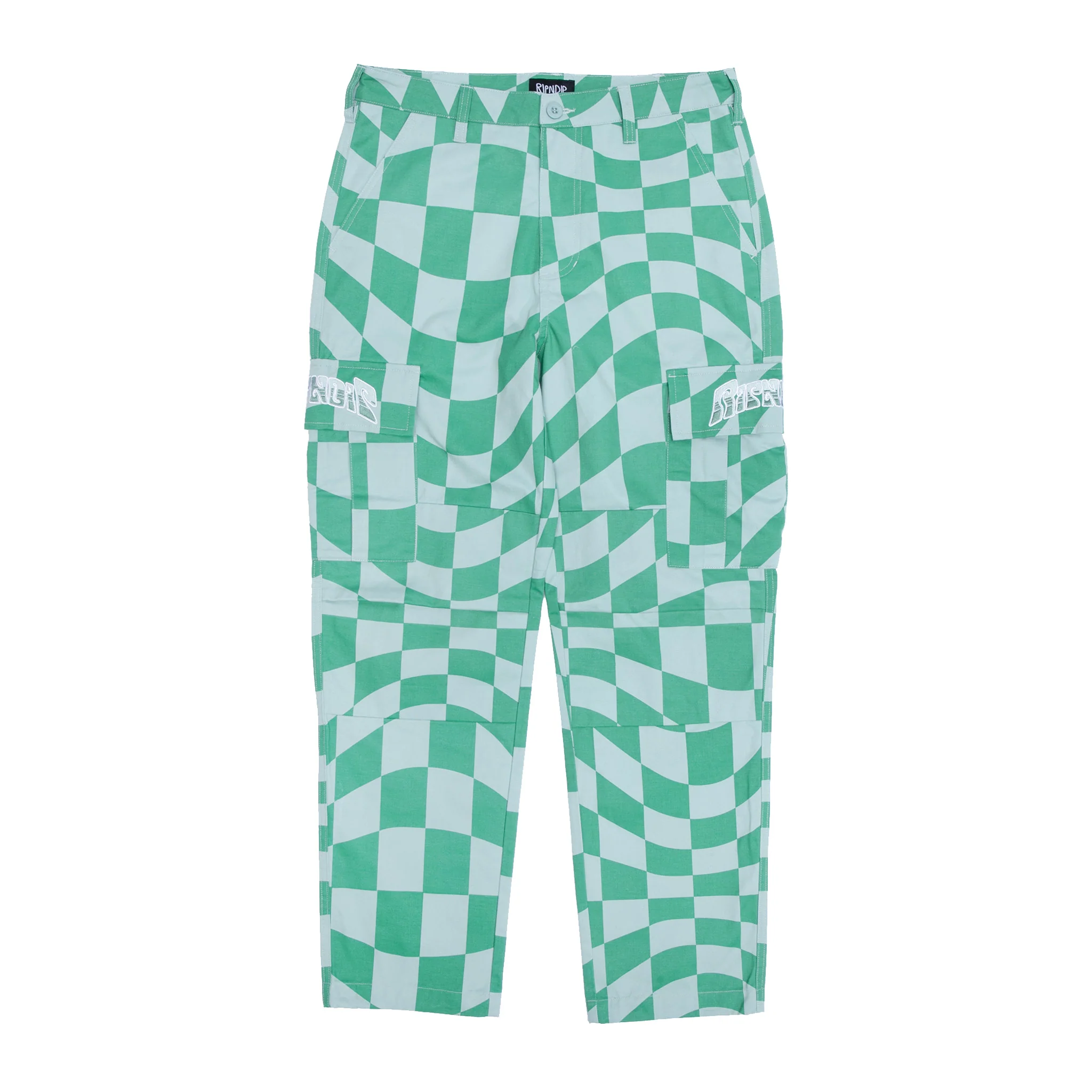 Checked Cargo Pants (Olive/Pine) - Image 6
