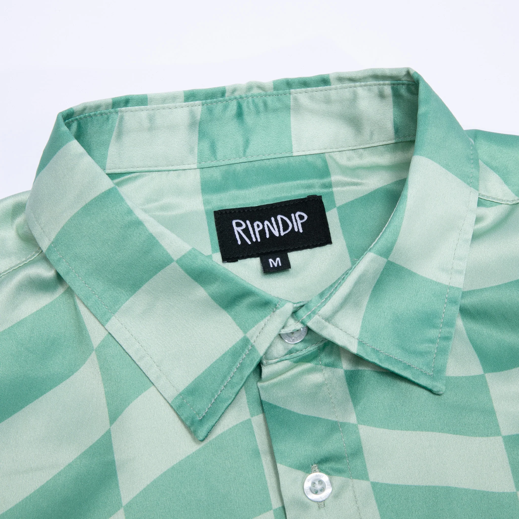 Checked Short Sleeve Button Up (Olive/Pine) - Image 5