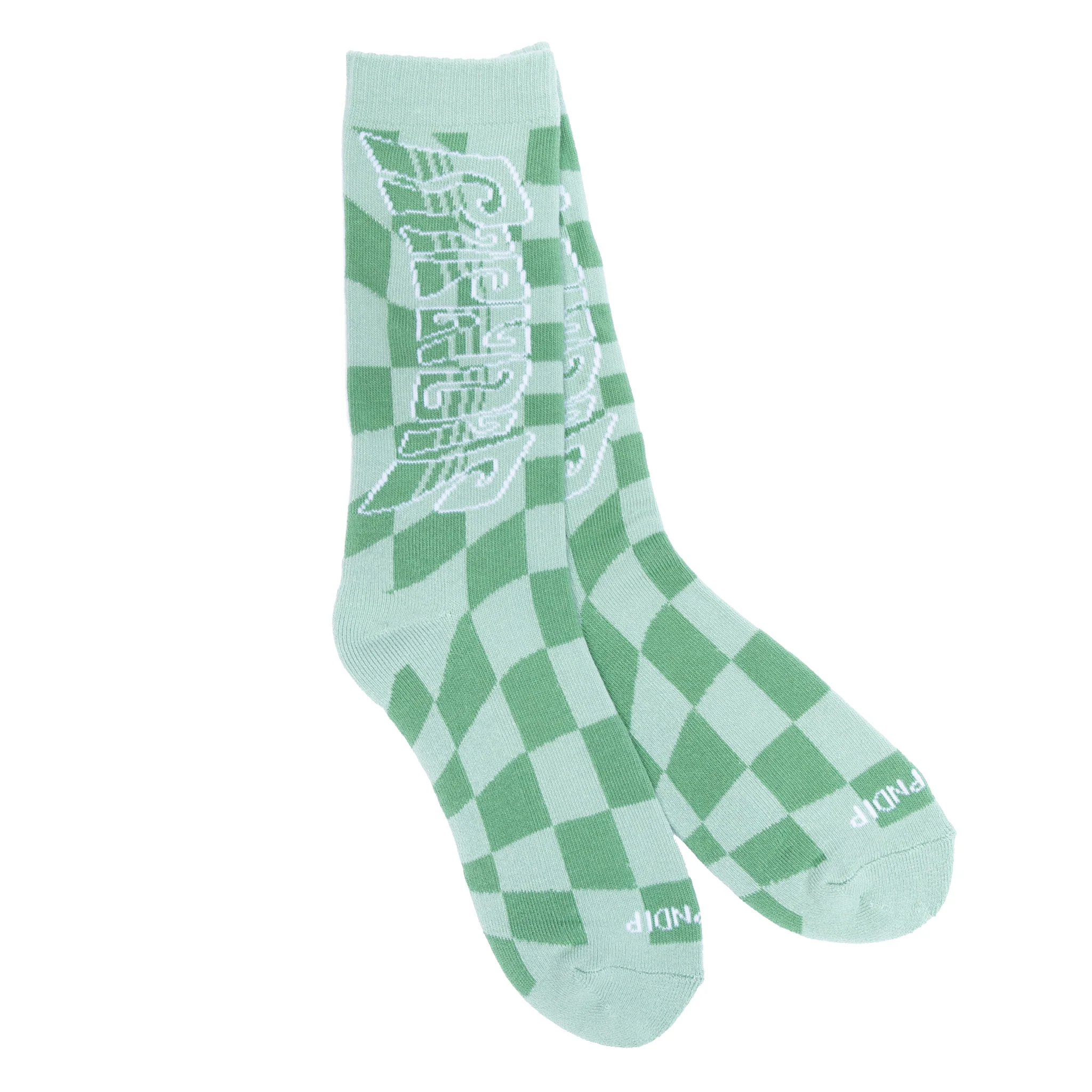 Checked Socks (Olive) - Image 2
