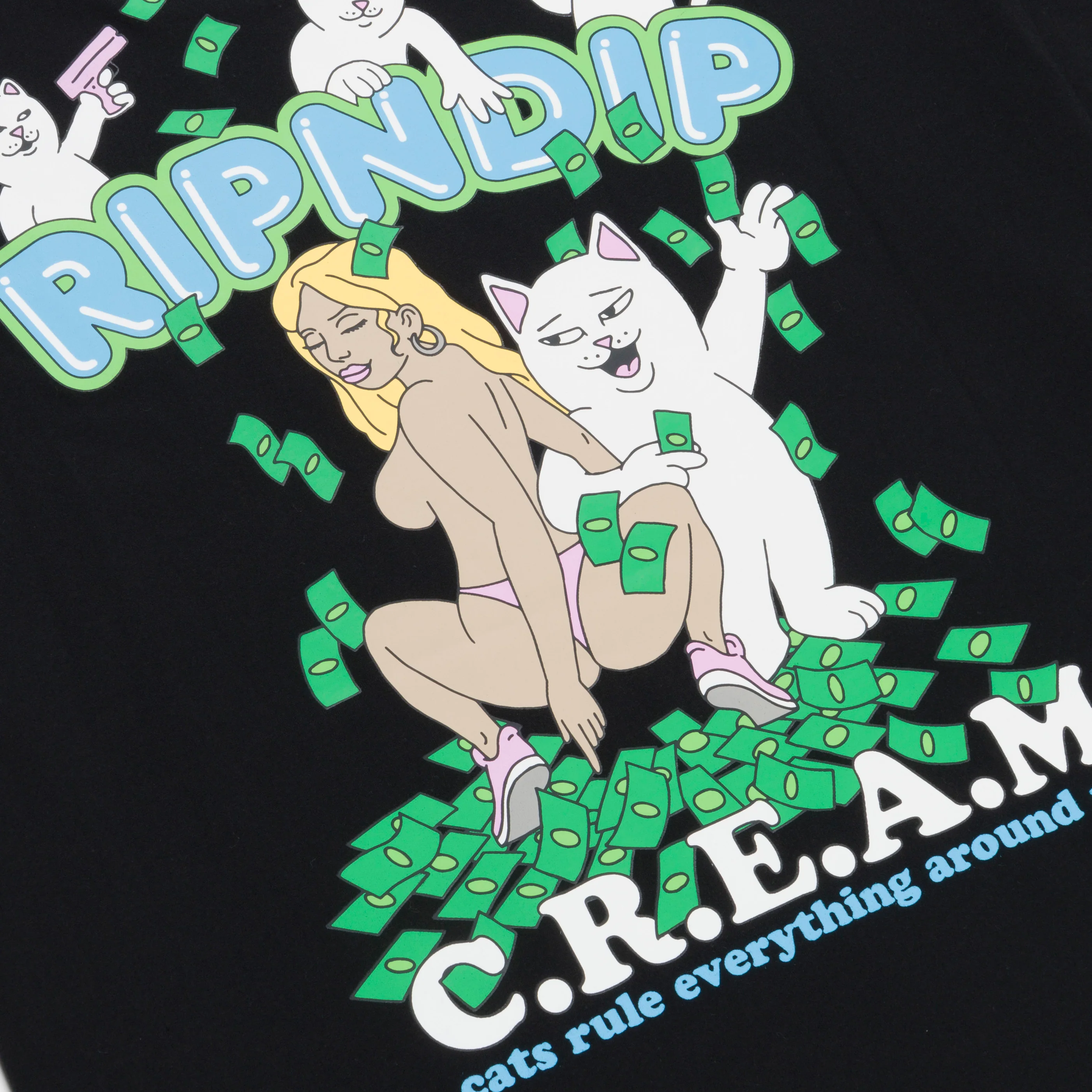 Club Cream Tee (Black) - Image 4