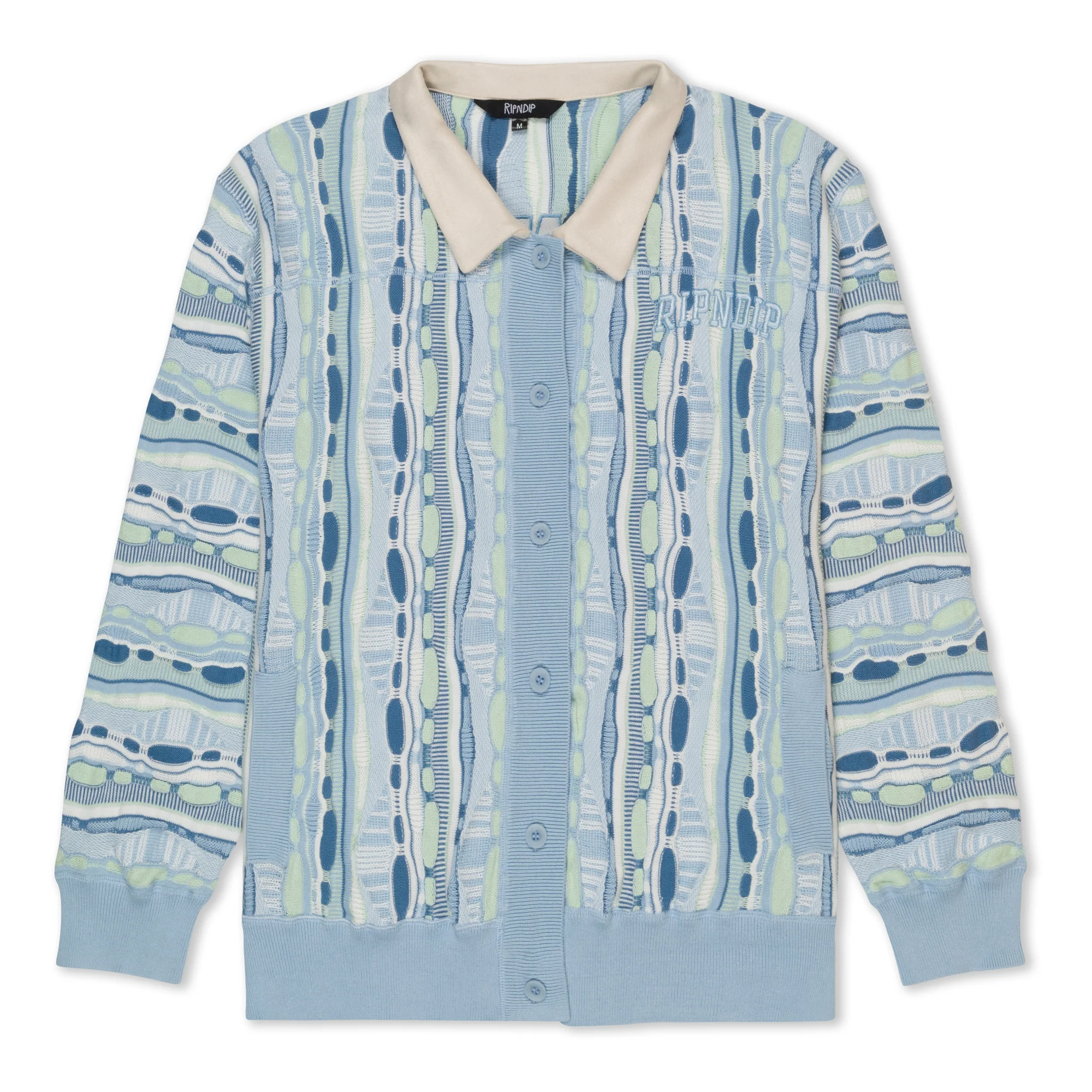 Corded Button Up Jacket (Light Blue)
